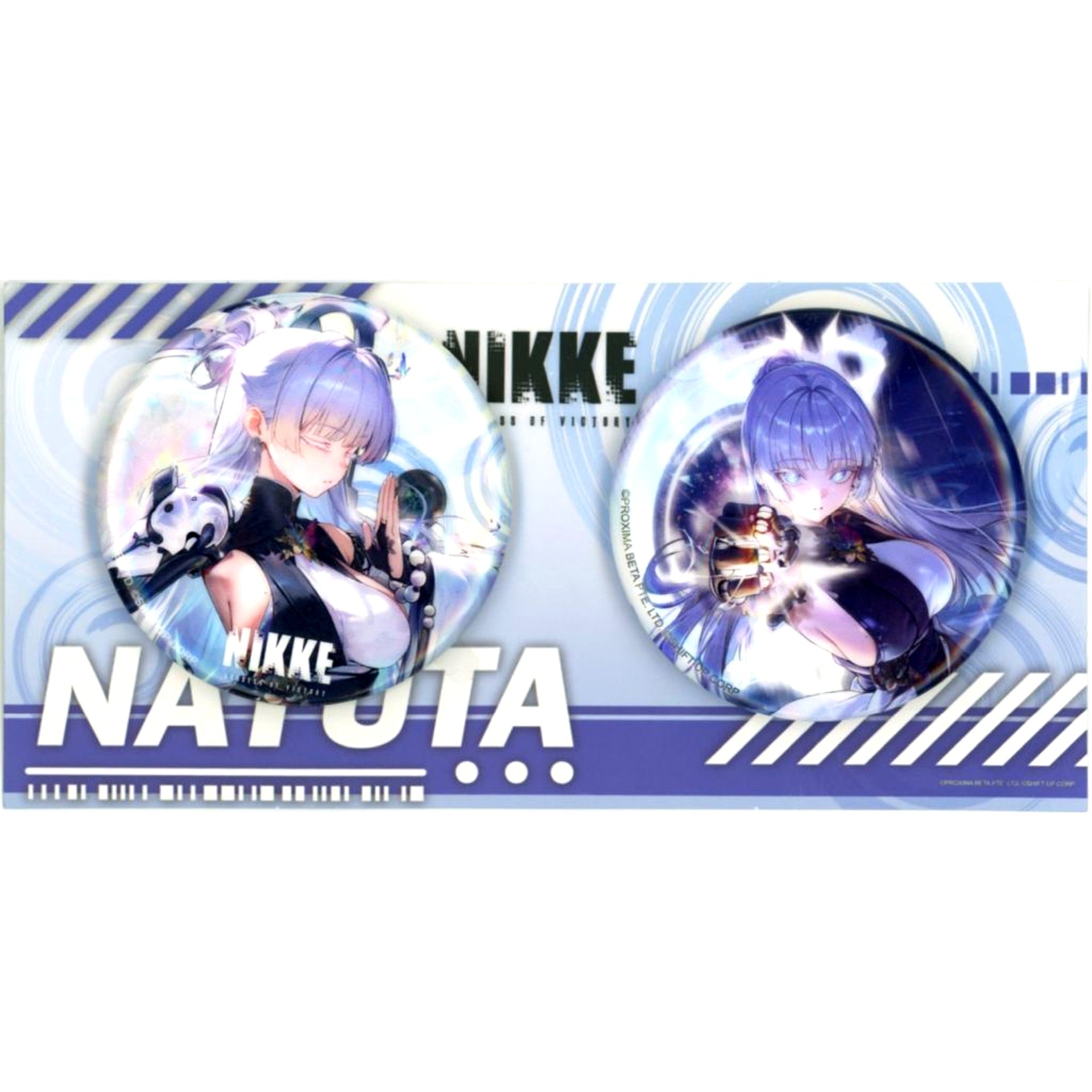 Set of 2 Nayuta Goddess of Victory Nikke Button Set C107 Goods [USED]