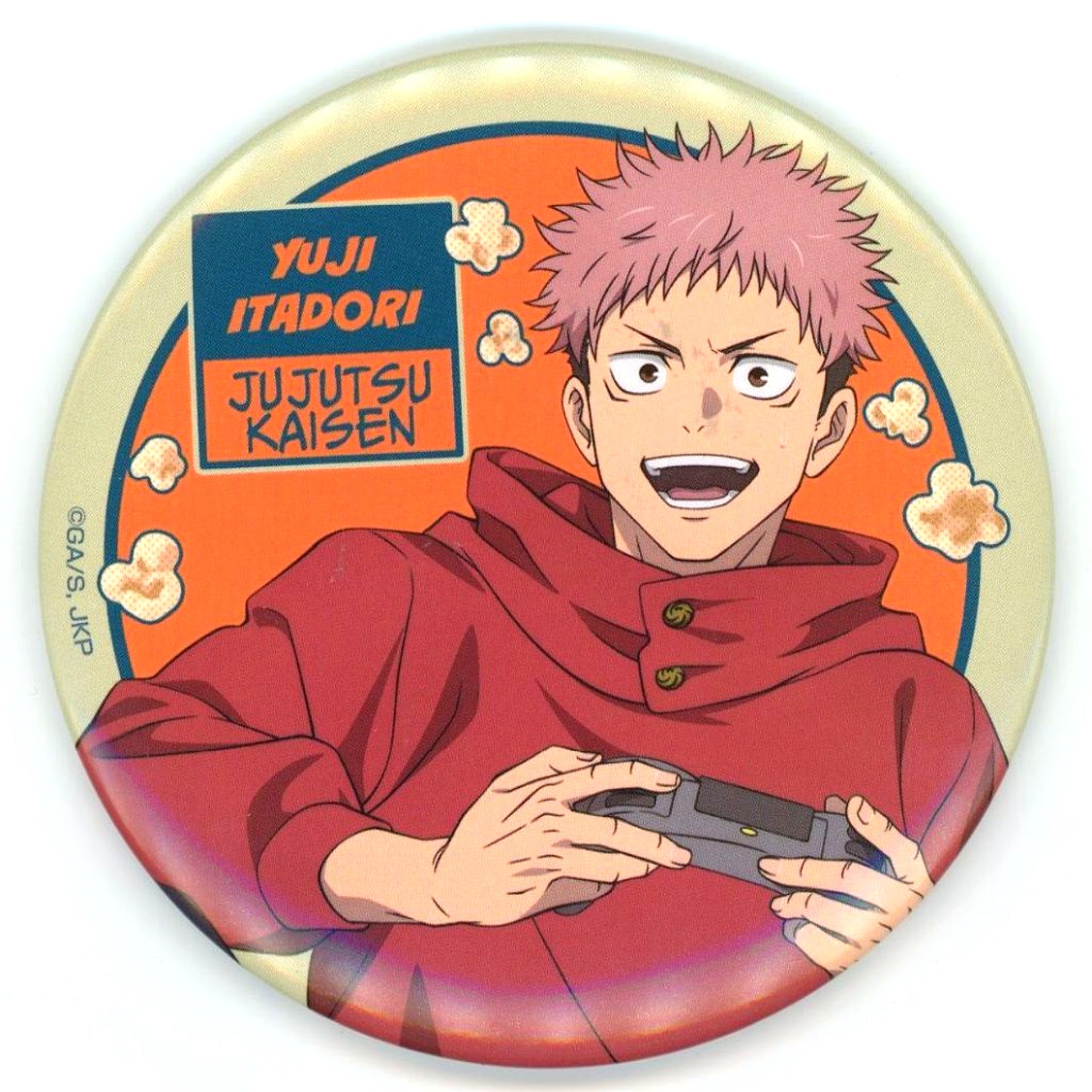 Yuji Itadori - Regular Ver. Can Badge Sega Lucky Kuji Jujutsu Kaisen Fun Fun Fun Prize G [USED]
