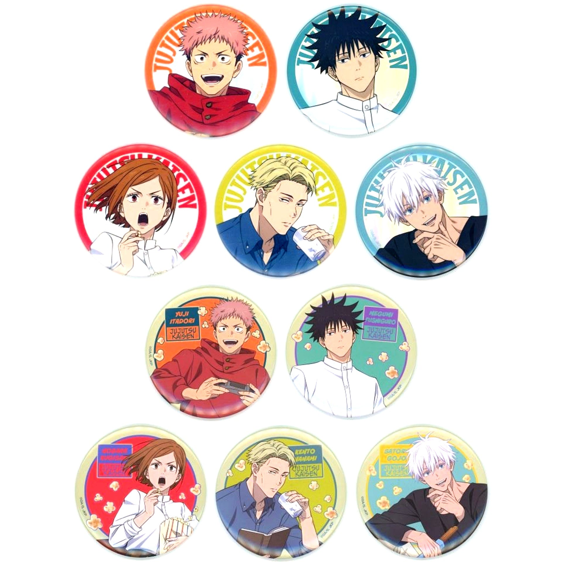 All 10 Types Set Can Badge Sega Lucky Kuji Jujutsu Kaisen Fun Fun Fun Prize G [USED]