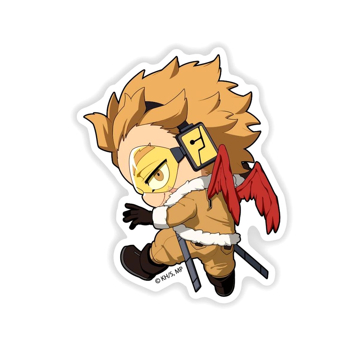 Hawks My Hero Academia Hold On! Pin Badge [USED]