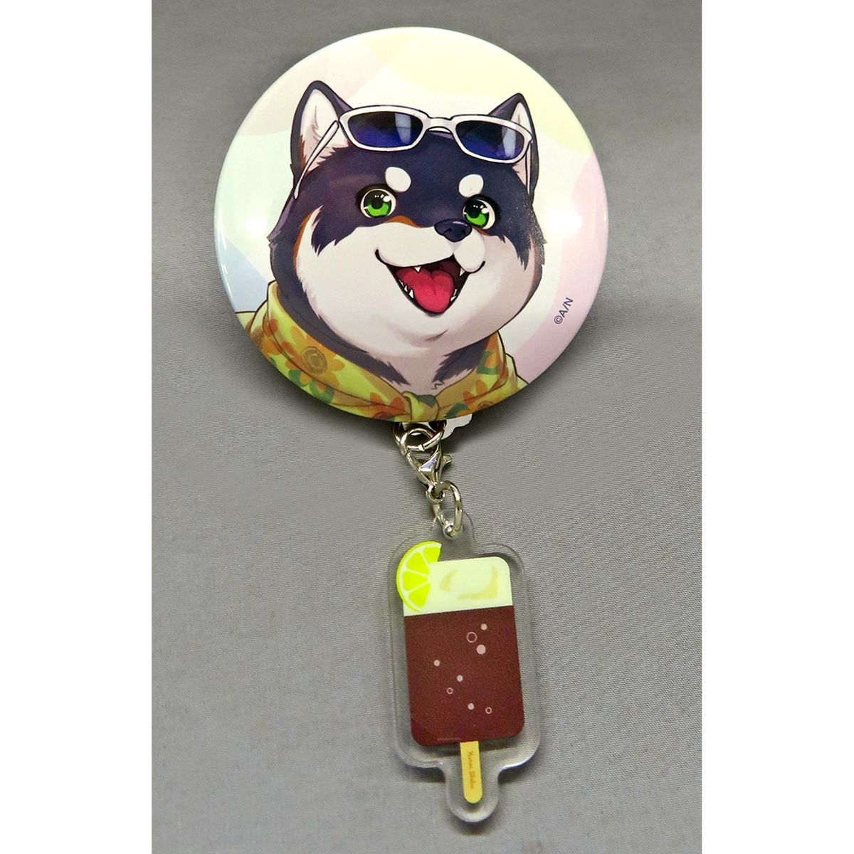 Kuroi Shiba Virtual YouTuber Nijisanji Charm Button From Kuromucho Late Summer Greetings [USED]