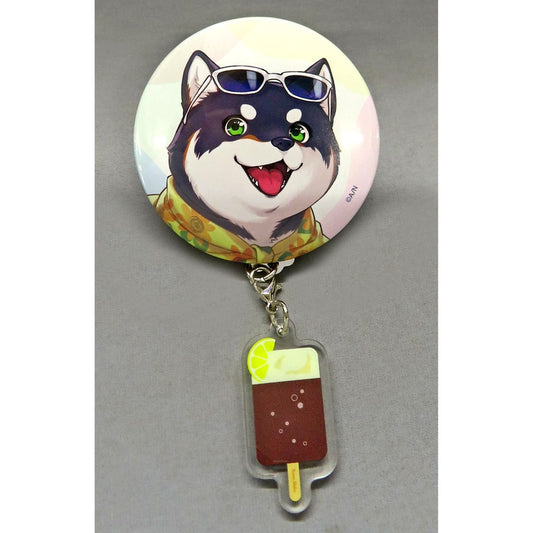 Kuroi Shiba Virtual YouTuber Nijisanji Charm Button From Kuromucho Late Summer Greetings [USED]