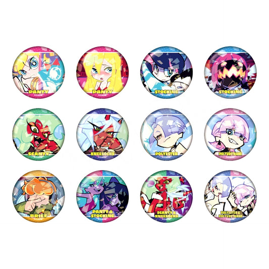 Set of 12 New Panty & Stocking with Garterbelt Trading Hologram Button [USED]