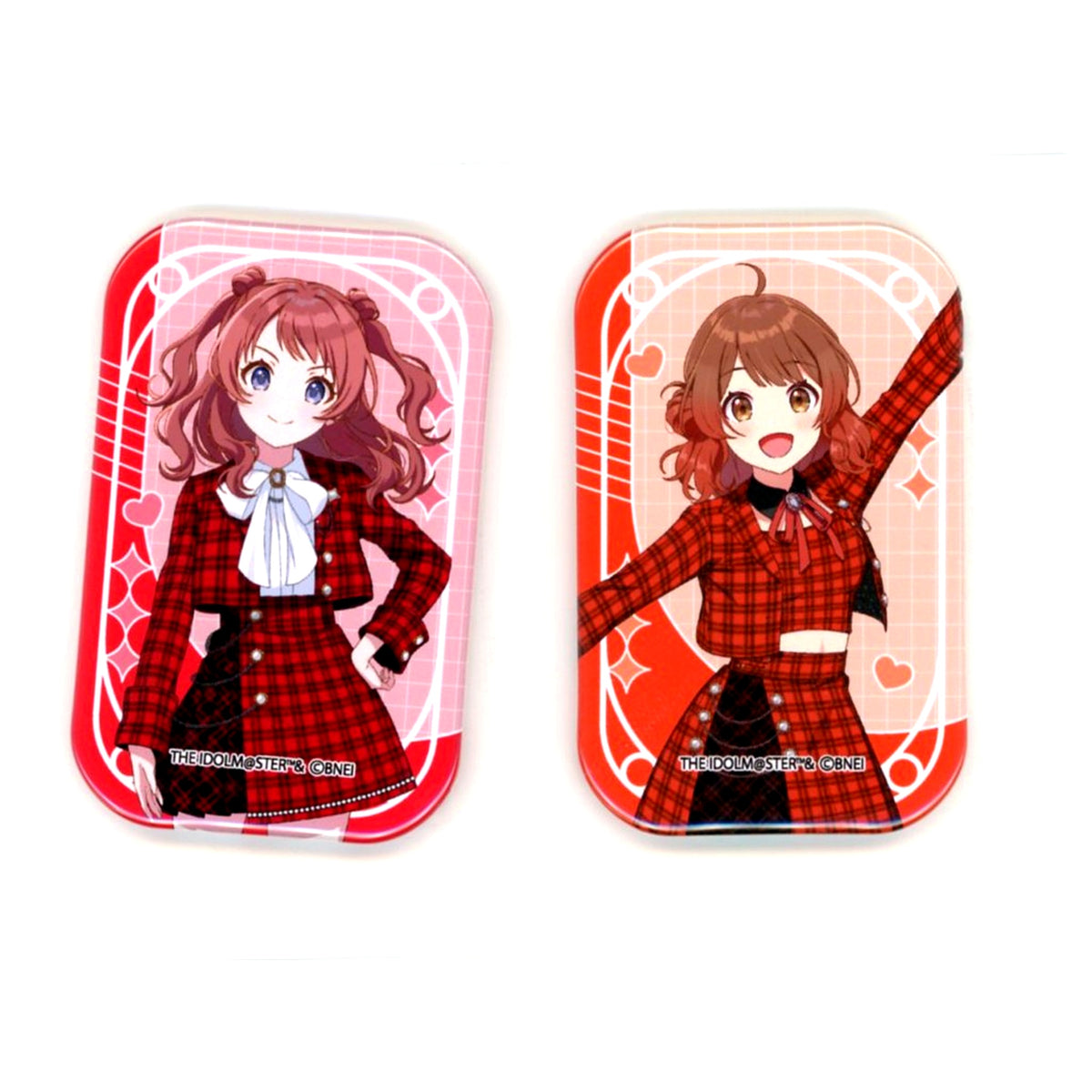 Set of 2 Saki Hanami & Ume Hanami Gakuen Idolmaster x 7-Eleven 7net Limited Square Button [USED]