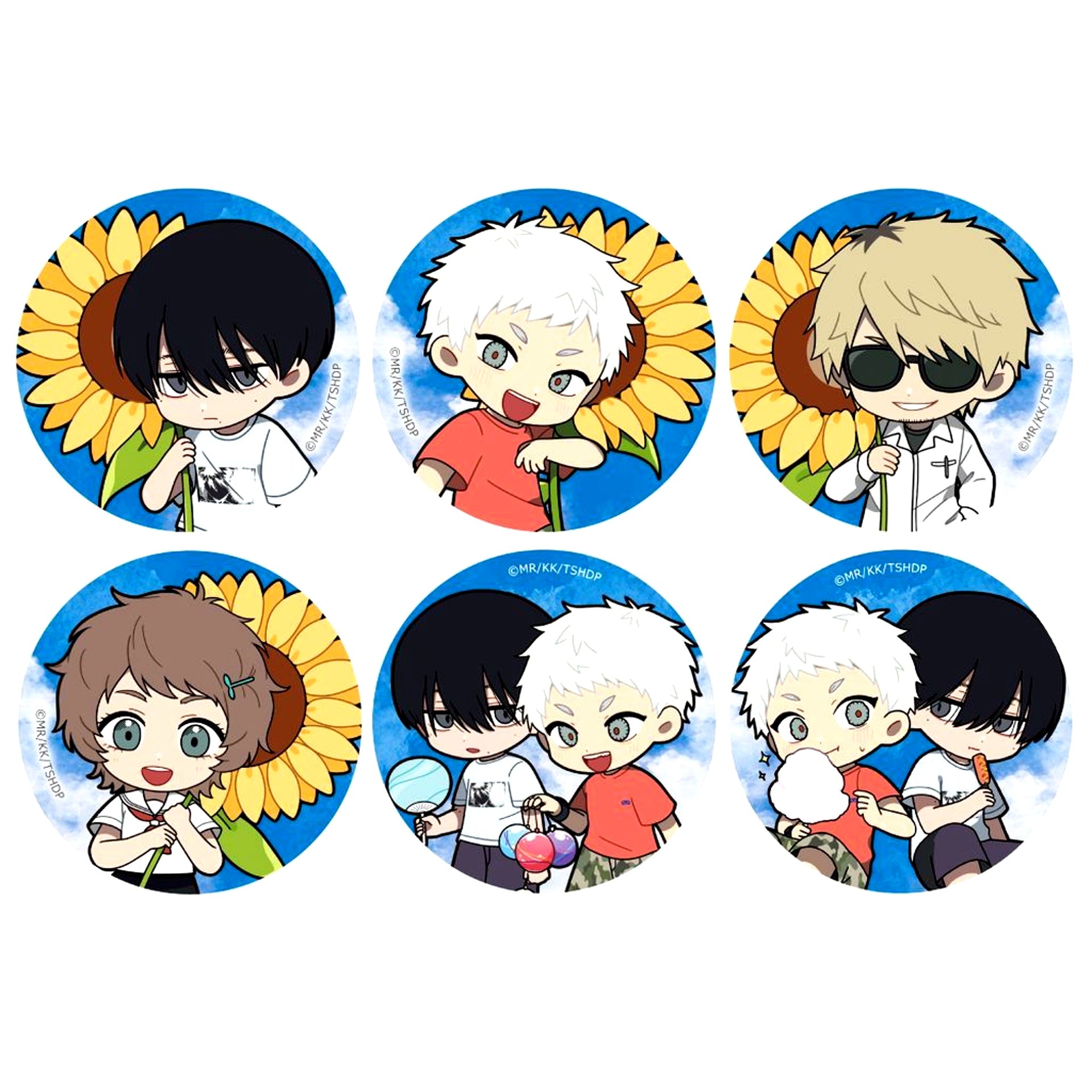 All Characters Summer Mini Chara Button Set of 6 The Summer Hikaru Died [USED]