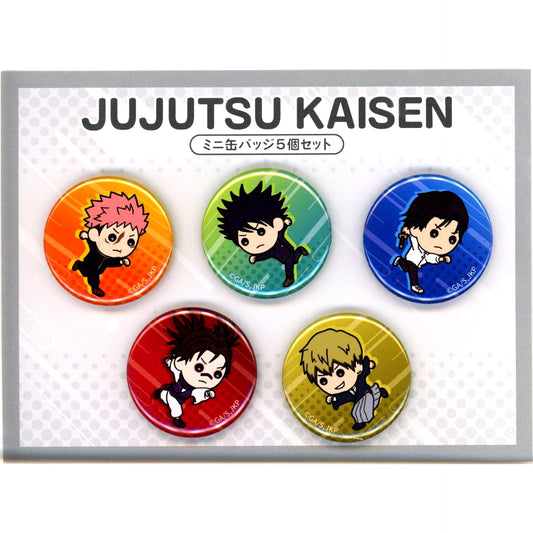 Set of 5 Group Jujutsu Kaisen Culling Game POP UP SHOP presented by TOHO animation Tasukko Sprint Ver. Mini Button [USED]