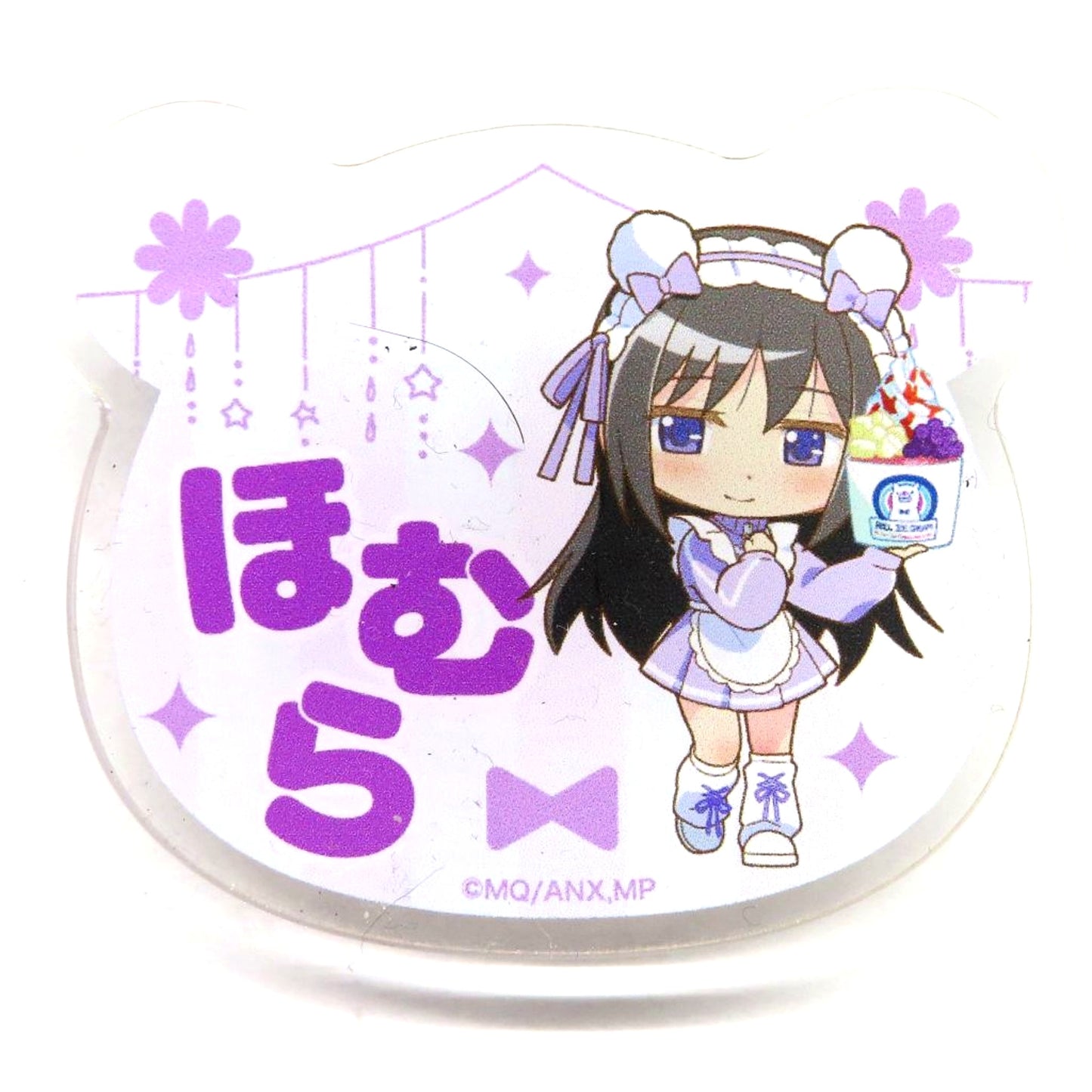 Homura Akemi Puella Magi Madoka Magica The Movie Rebellion x Roll Ice Cream Factory Trading Name Button [USED]