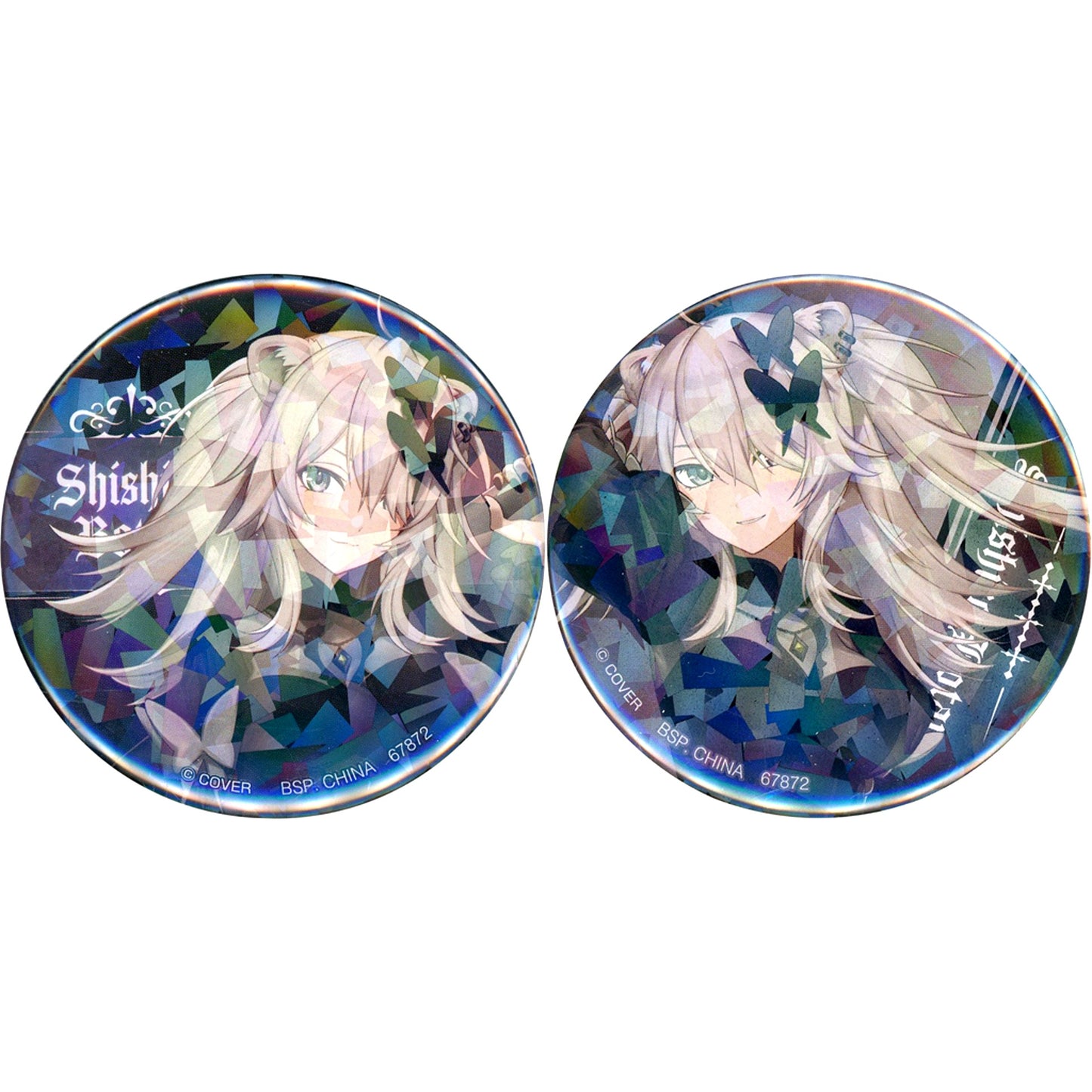 Botan Shishiro - Hologram Badge Set Ichiban Kuji Hololive Villain Style Badge Prize [USED]