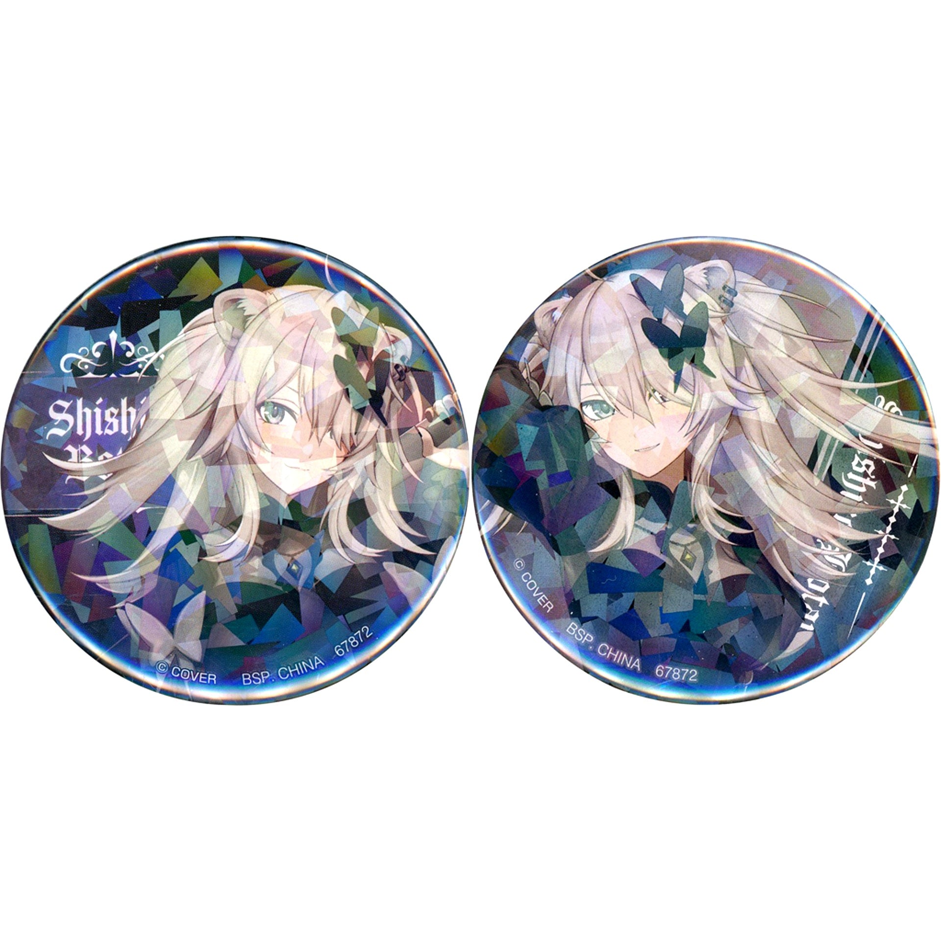 Botan Shishiro - Hologram Badge Set Ichiban Kuji Hololive Villain Style Badge Prize [USED]