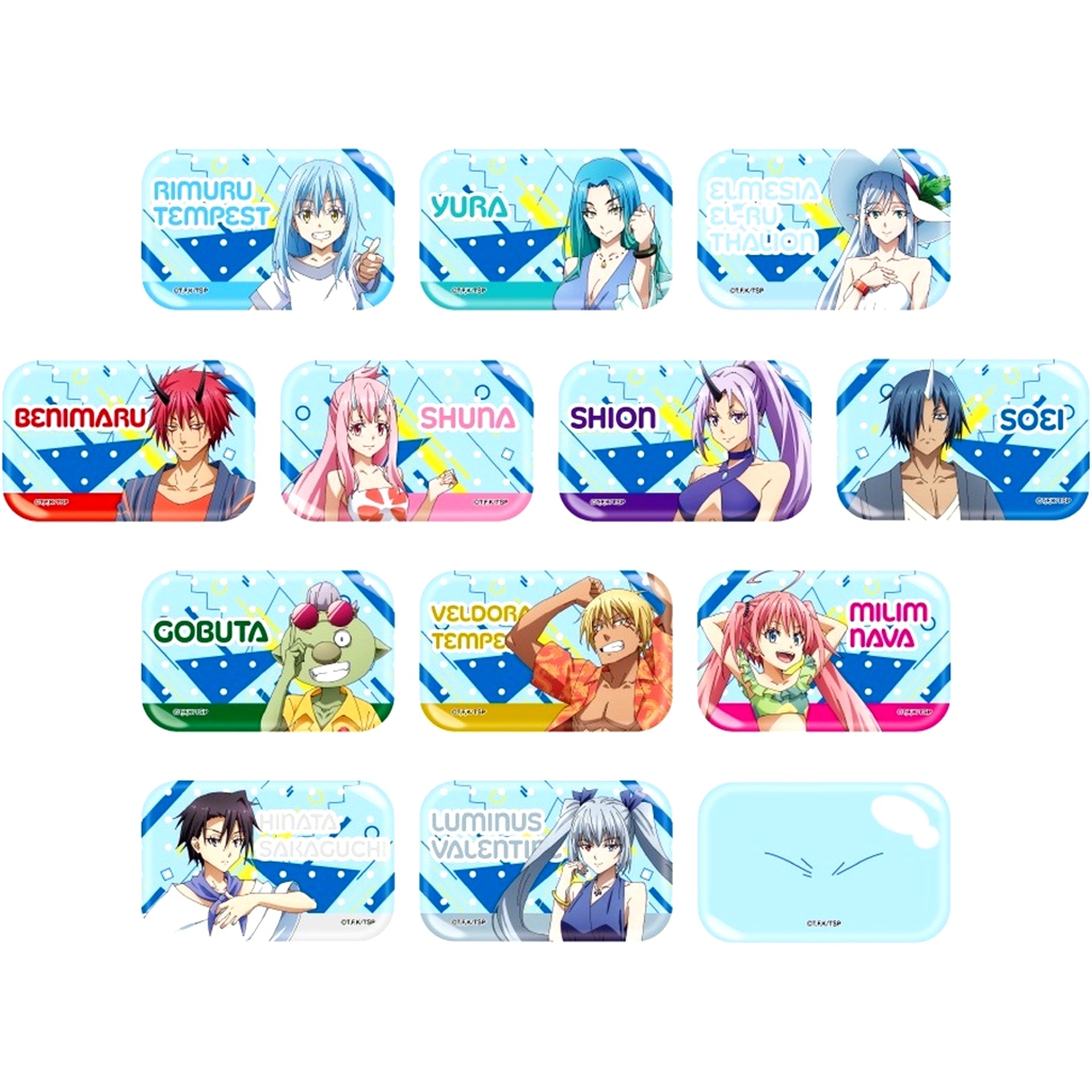 Set of 13 Square Button That Time I Got Reincarnated as a Slime Movie Soukai no Namida [USED]