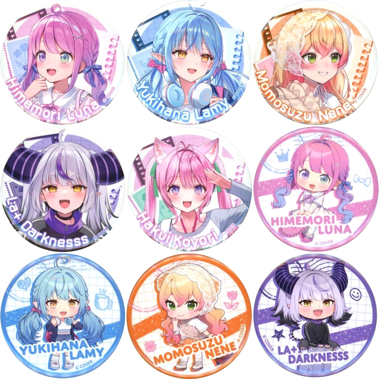 Set of 10 VTuber hololive hololive production official shop in Tokyo Station Random Button hololive TRAVEL Series Vol.1 [USED]