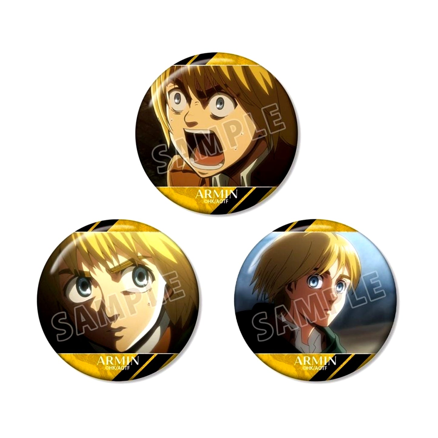 Armin Arlert Attack on Titan Scene Shot Button Set of 3 [USED]