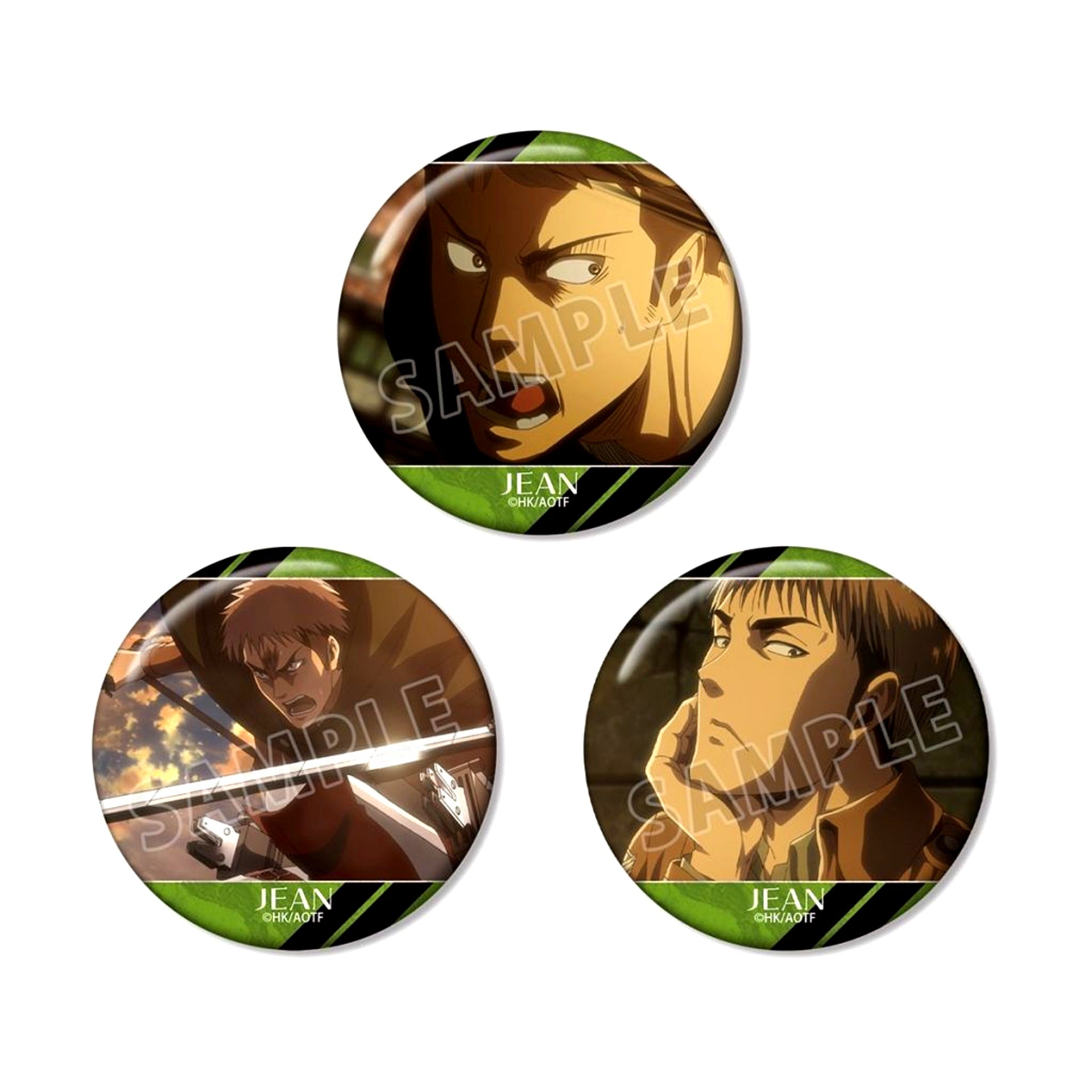 Jean Kirstein Attack on Titan Scene Shot Button Set of 3 [USED]