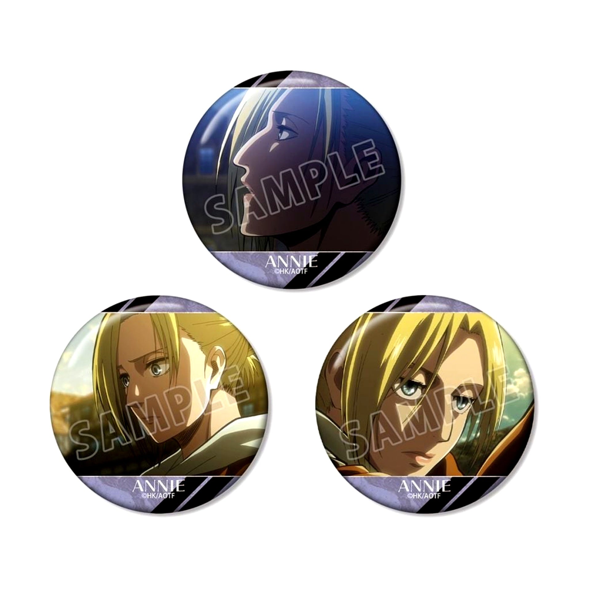 Annie Leonhart Attack on Titan Scene Shot Button Set of 3 [USED]