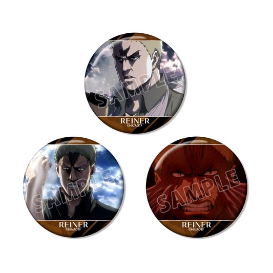 Reiner Braun Attack on Titan Scene Shot Button Set of 3 [USED]