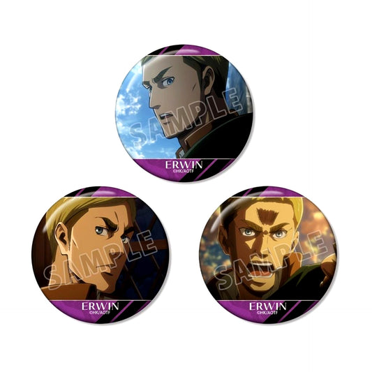 Erwin Smith Attack on Titan Scene Shot Button Set of 3 [USED]
