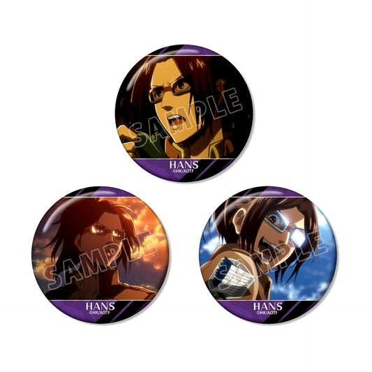 Hange Zoe Attack on Titan Scene Shot Button Set of 3 [USED]