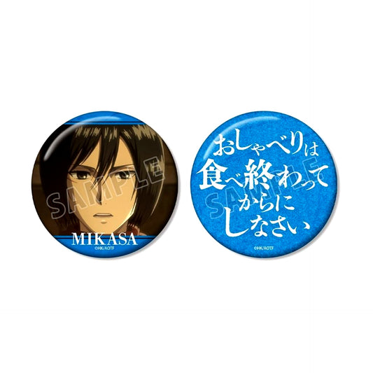 Mikasa Ackerman Attack on Titan 75mm Button 2 Piece Set [USED]