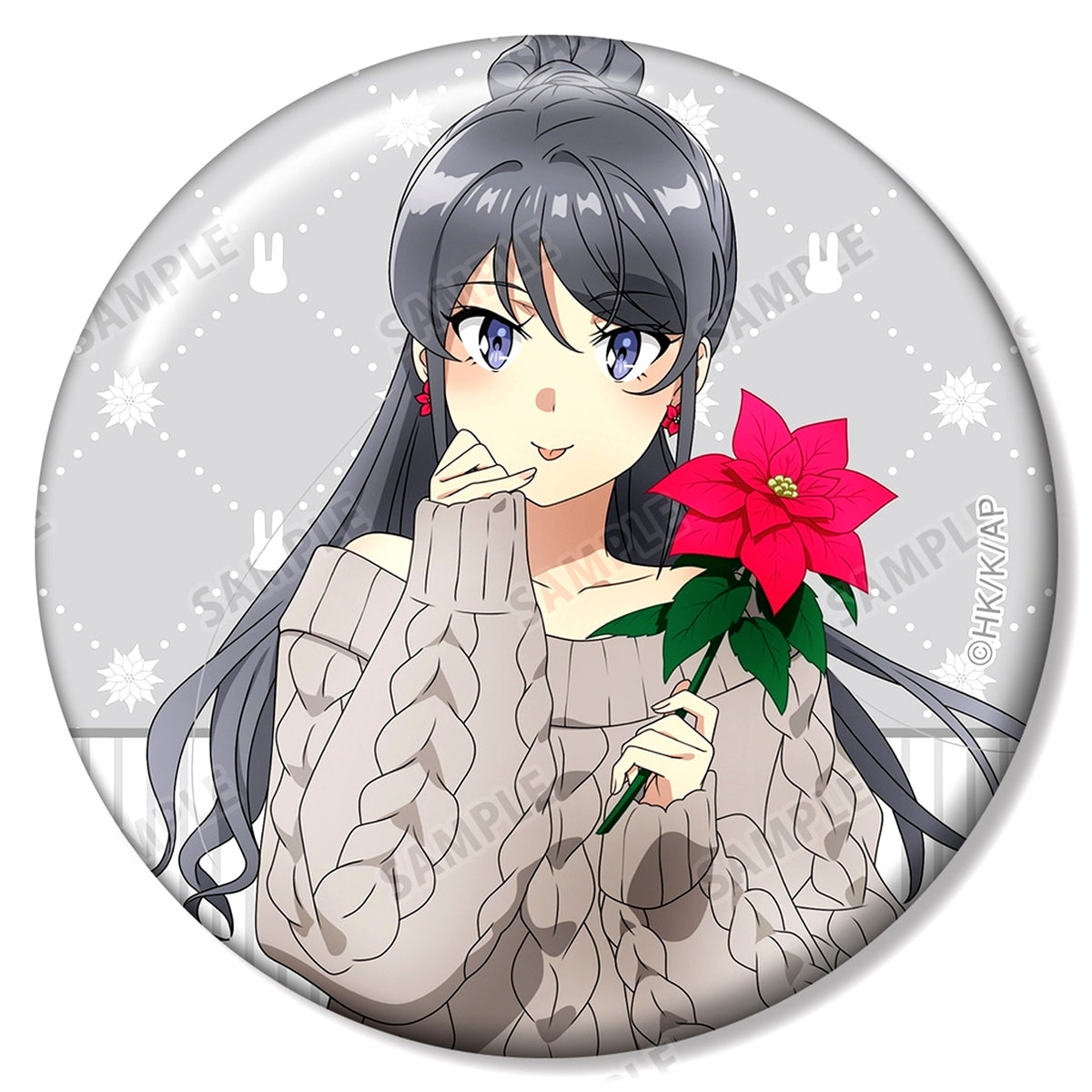 Mai Sakurajima Winter Upper Body Rascal Does Not Dream Illustration Trading Button Birthday 2025 Ver. [USED]