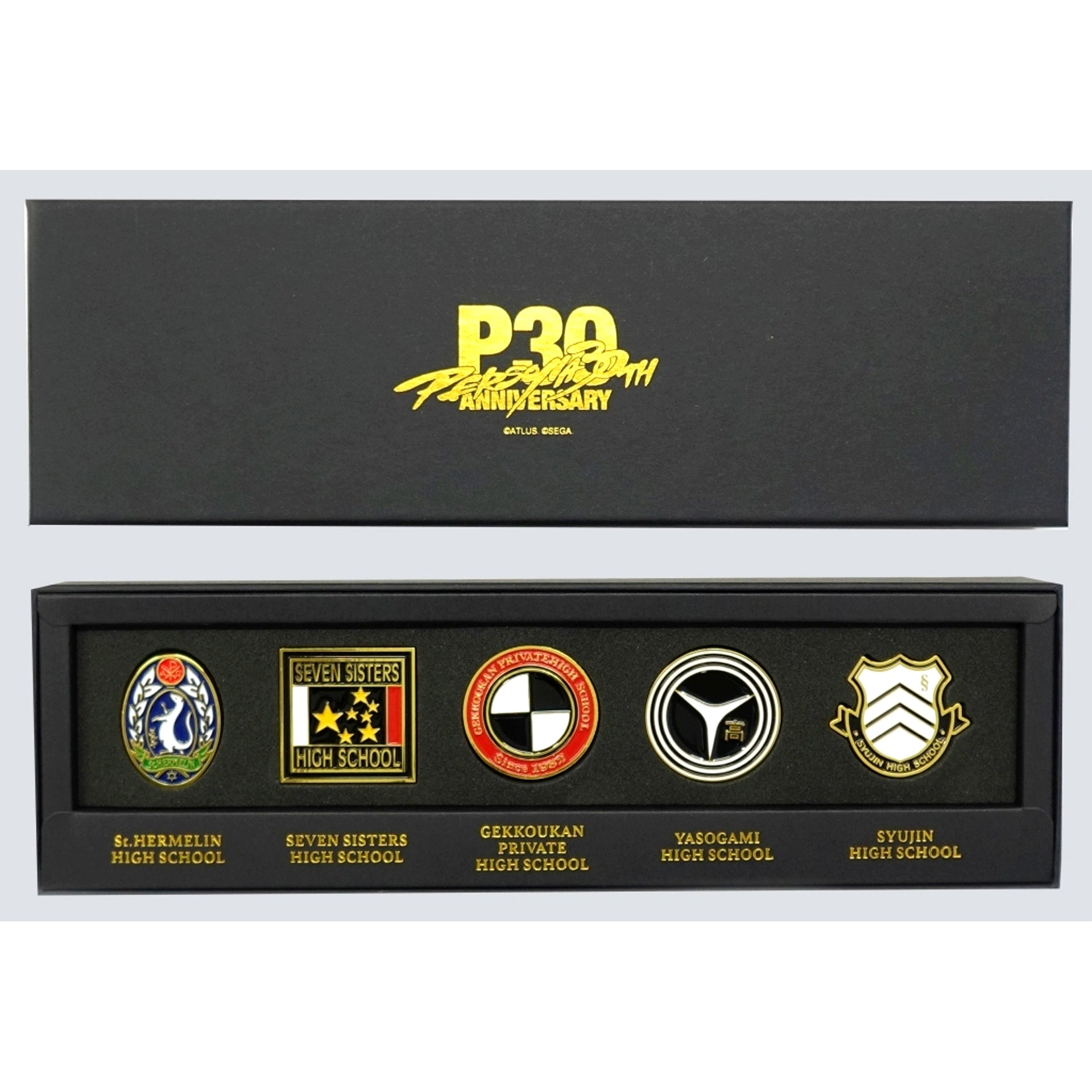 Persona Series 30th Anniv School Emblem Pin Button Set P30th [USED]