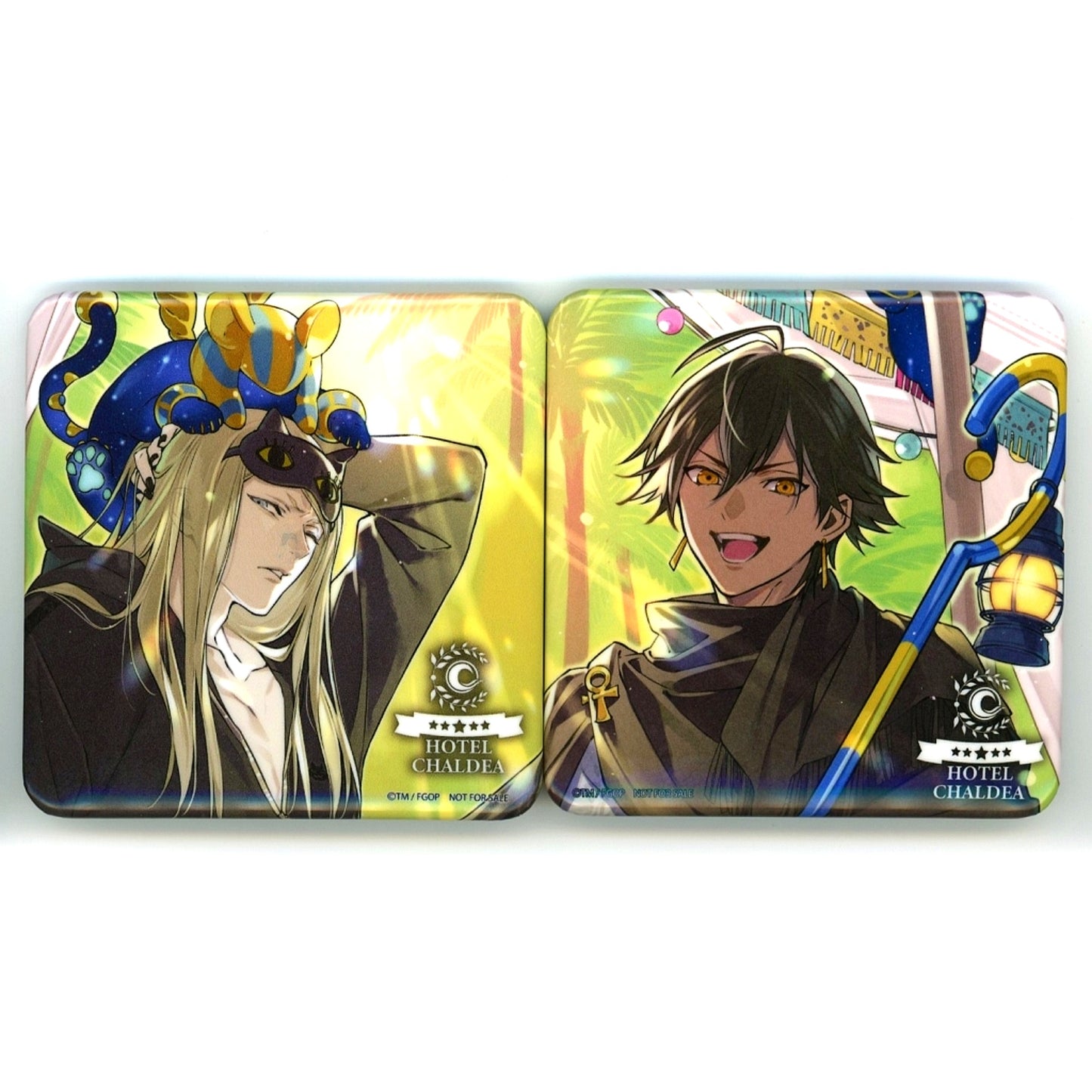 Set of 2 Tezcatlipoca & Ozymandias Room 4 Fate/Grand Order x Sunshine City Prince Hotel Collabo Hotel Chaldea Part 3 Concept Room Stay Plan Square Button Bonus Item Single Item [USED]