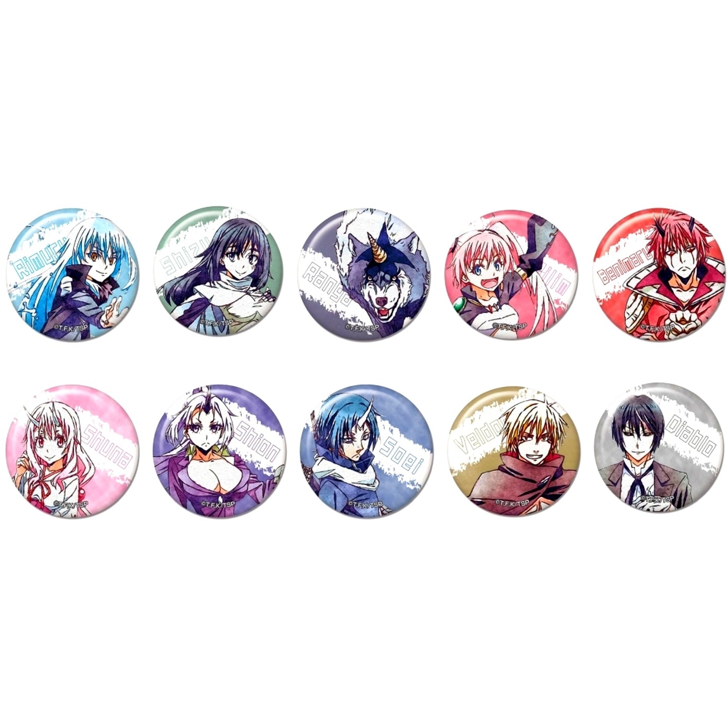 Set of 10 Letacolle Button That Time I Got Reincarnated as a Slime [USED]