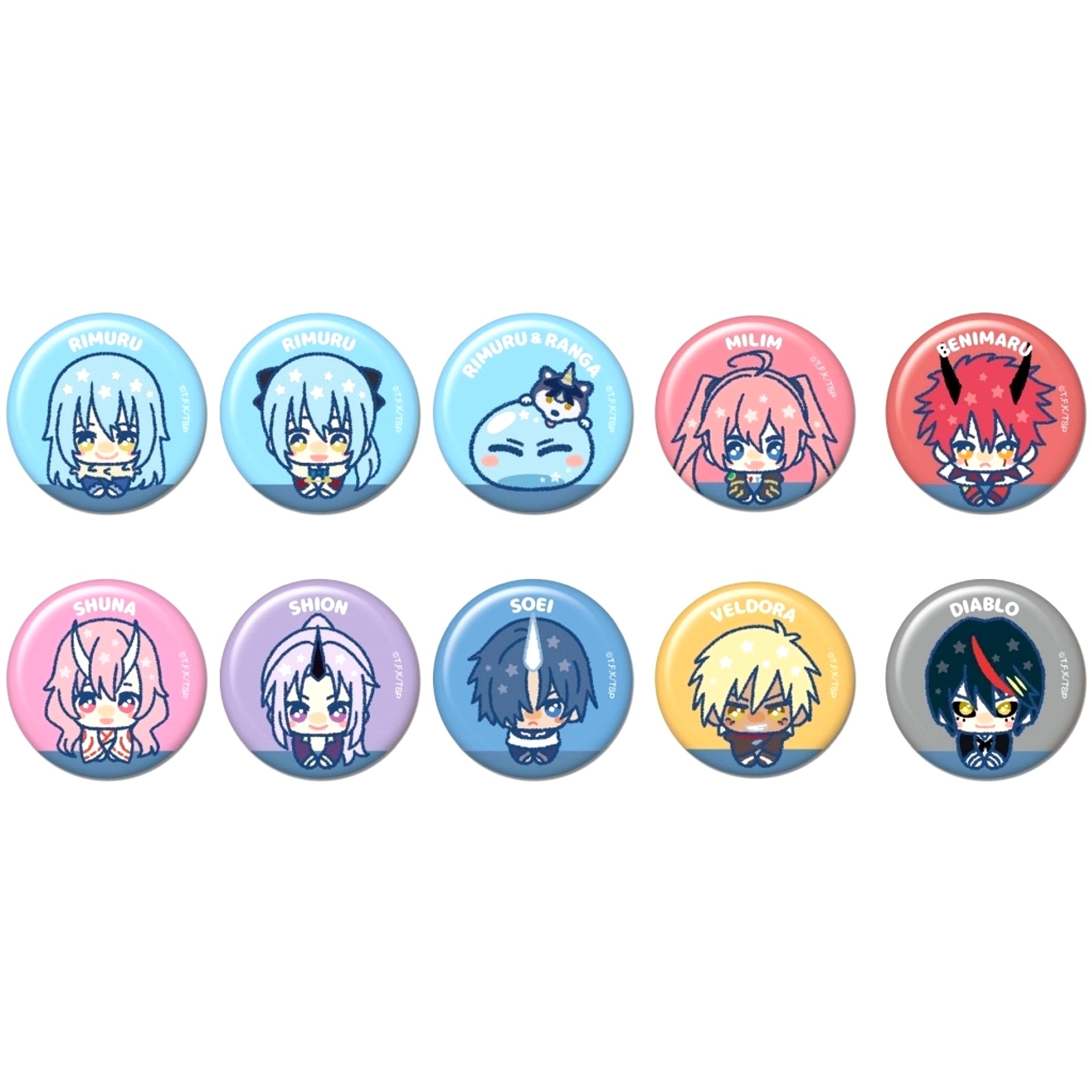 Set of 10 Piccolies Button That Time I Got Reincarnated as a Slime [USED]