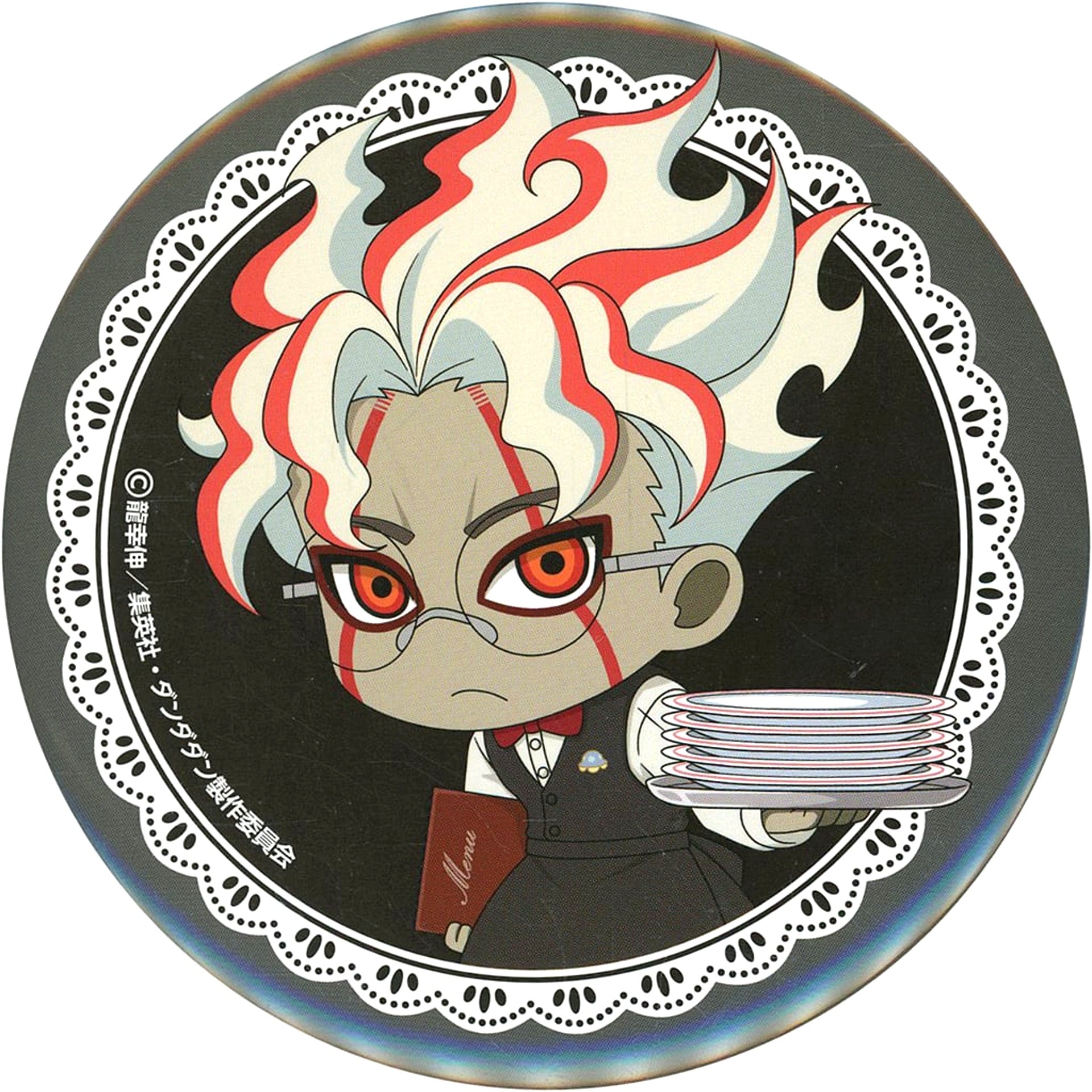 Ken Takakura - Okarun / Transformed / Mini Character Big Badge Sega Lucky Lottery TV Anime Dandadan Good coffee break Prize E [USED]