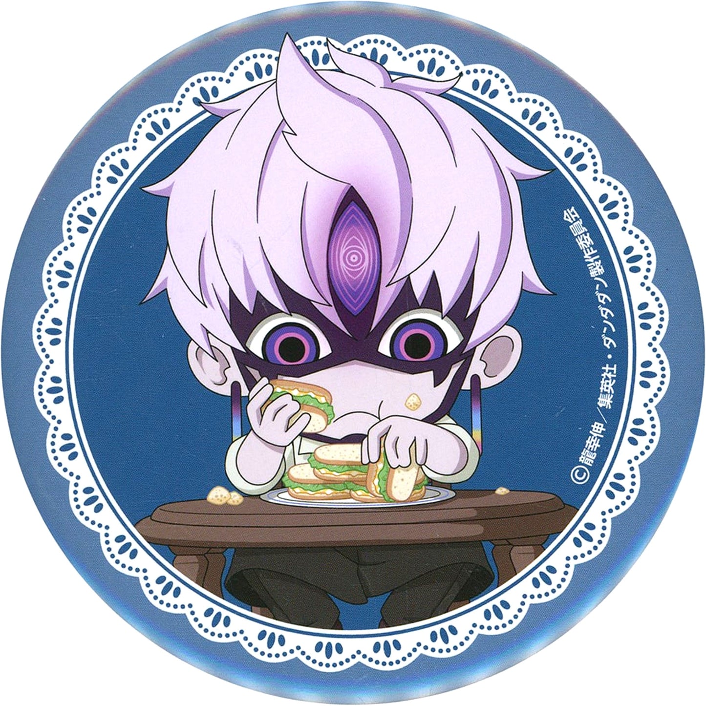 Jin Enjoji - Jiji / Transformed / Mini Character Big Badge Sega Lucky Lottery TV Anime Dandadan Good coffee break Prize E [USED]