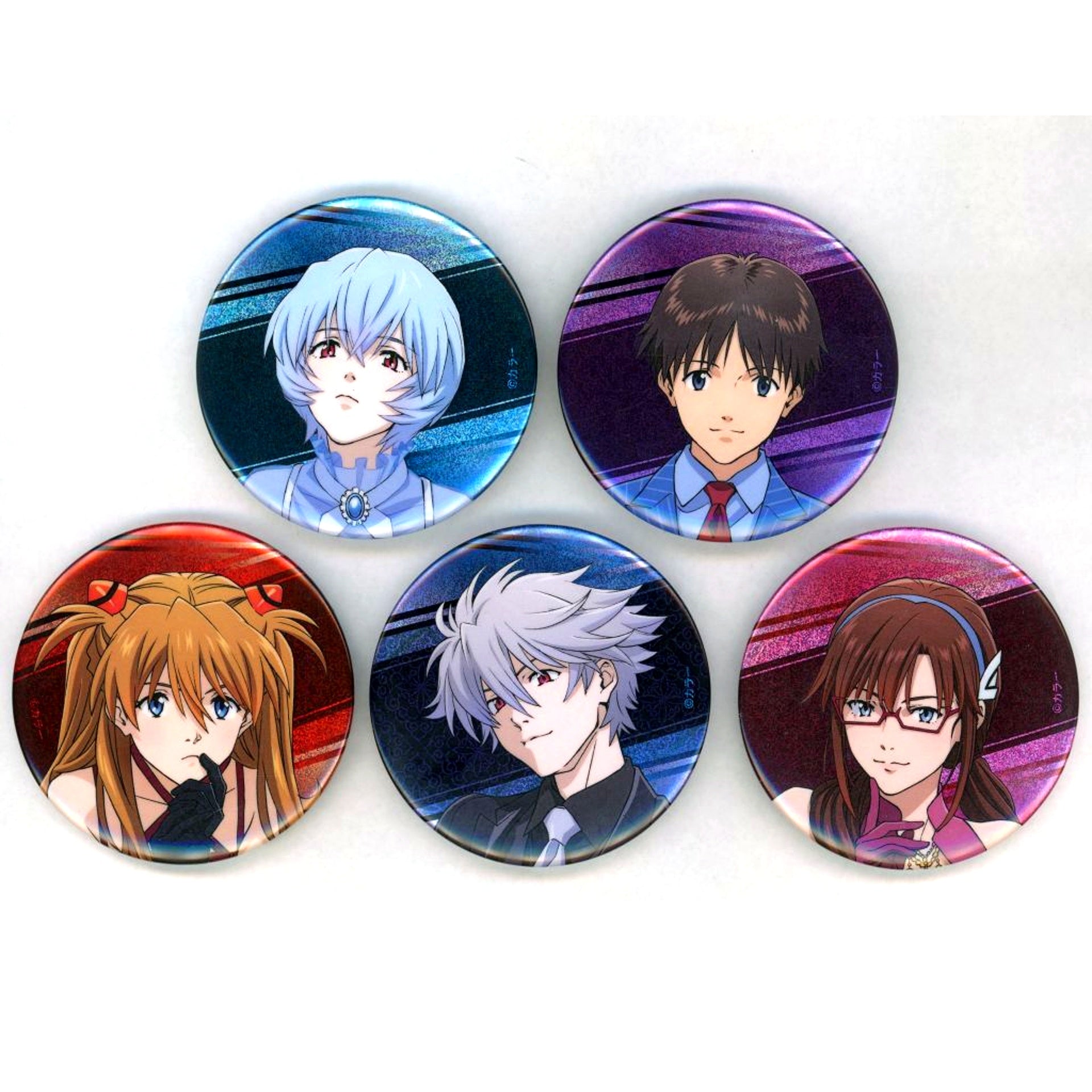 All Characters Button Set of 5 Neon Genesis Evangelion 30th Anniversary Exhibition ALL OF EVANGELION [USED]