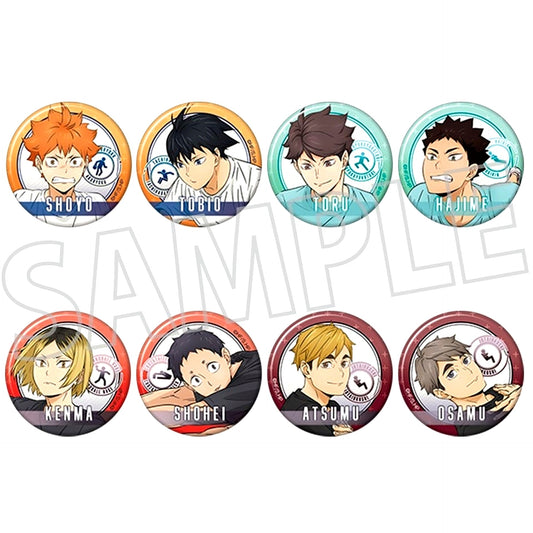 Set of 8 Haikyu Character Button Collection Physical Fitness Test [USED]