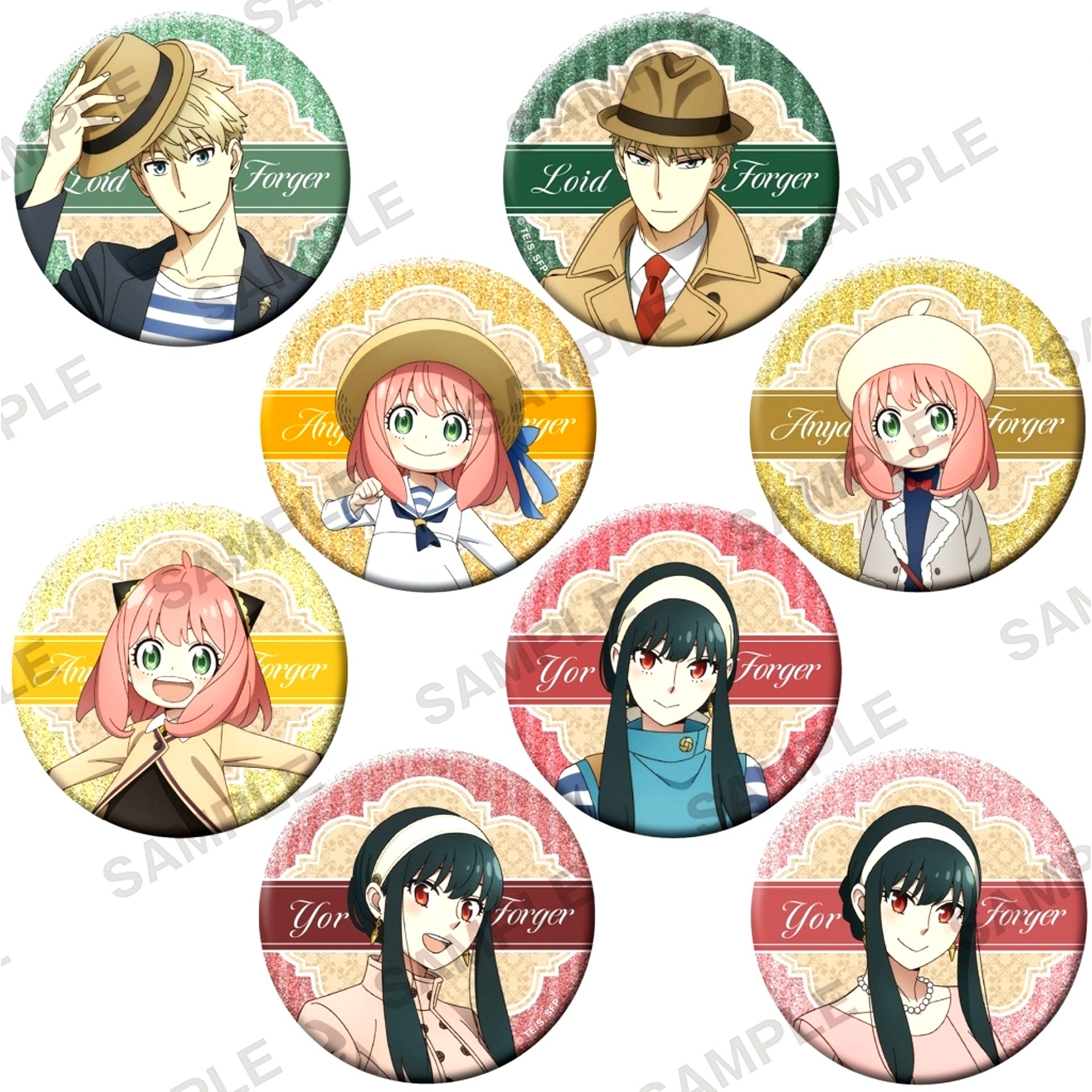 Set of 8 SPY x FAMILY Kira Kira Button Vol.7 [USED]