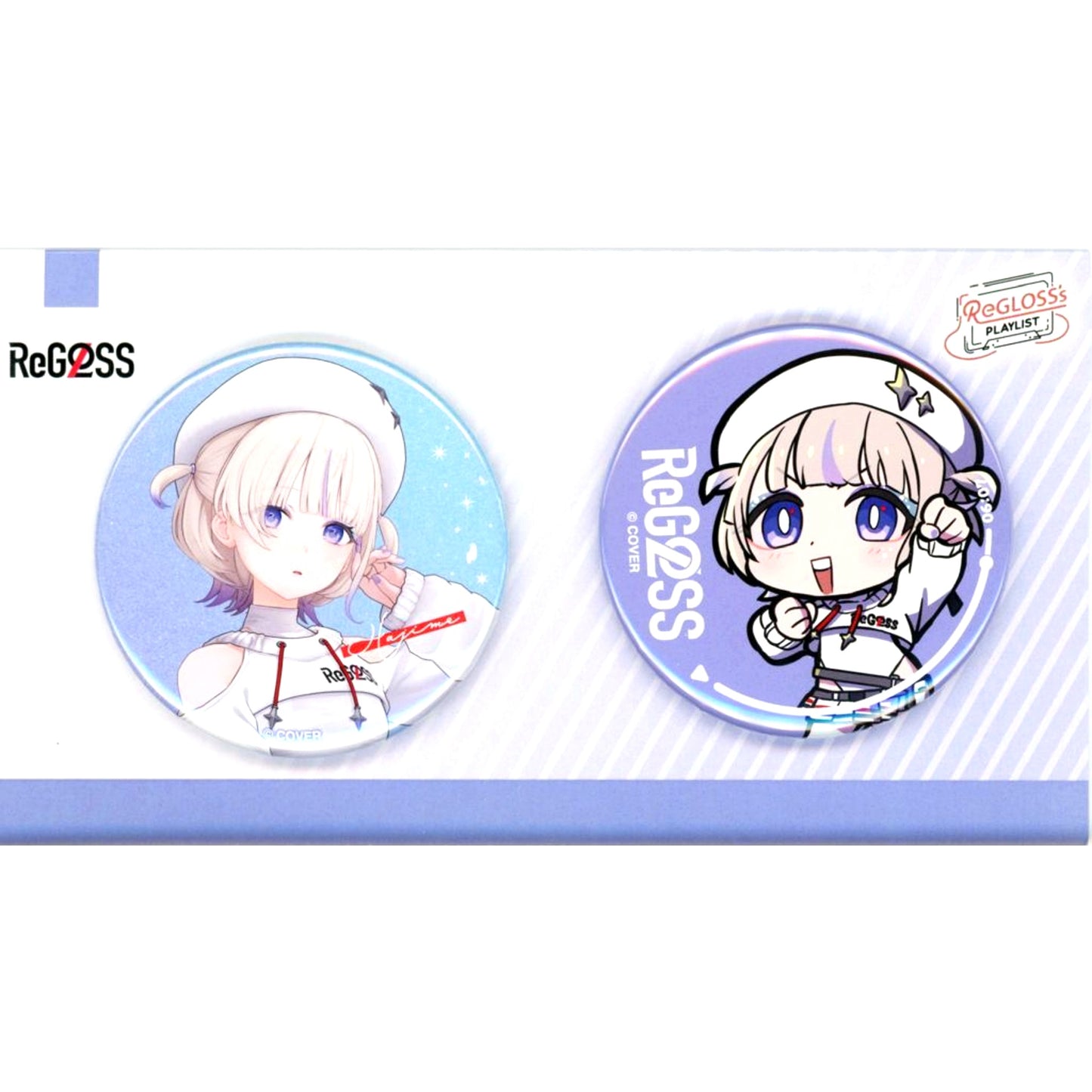 Todoroki Hajime Virtual YouTuber Hololive ReGLOSS PLAYLIST Snapshot Button Set of 2 [USED]