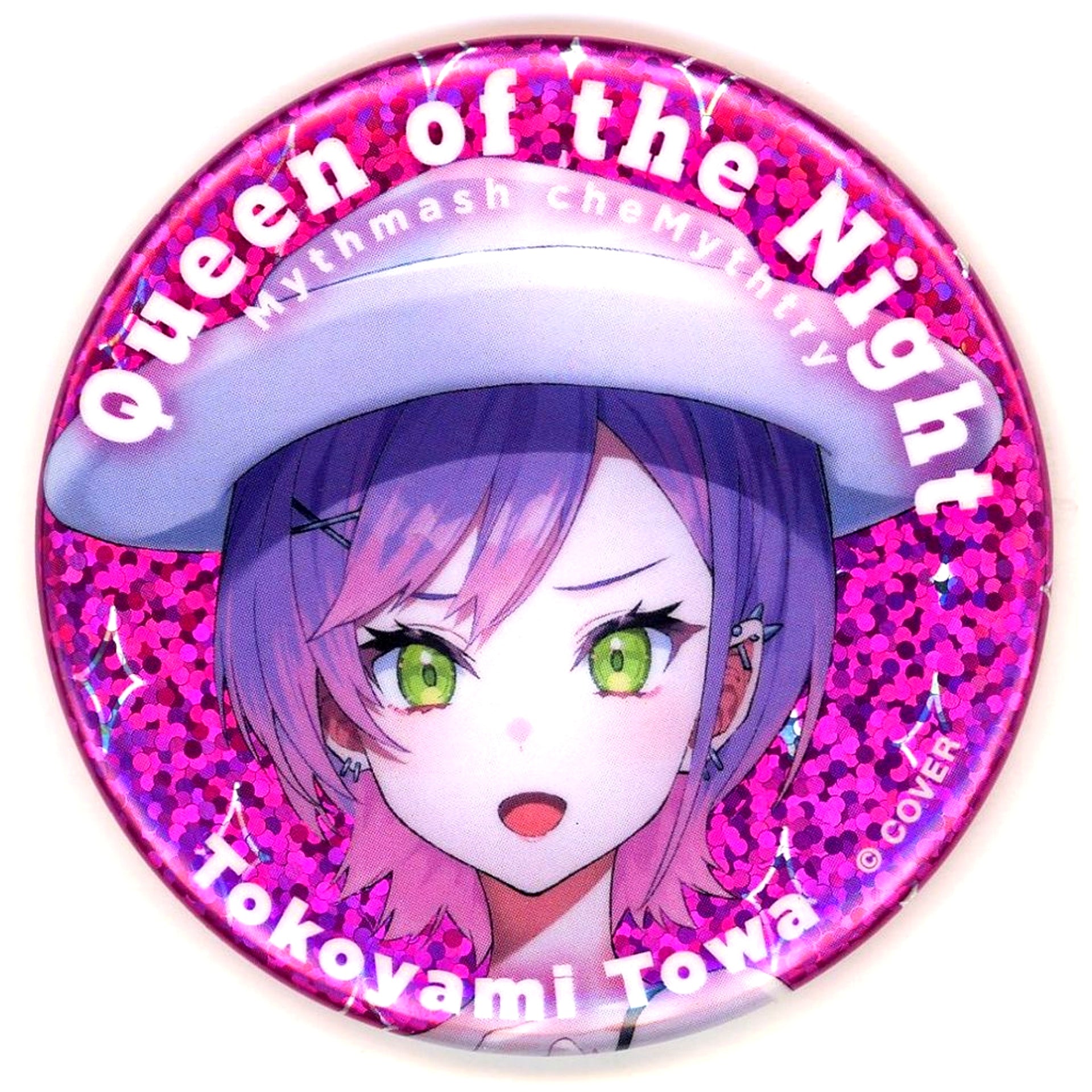 Tokoyami Towa Virtual YouTuber Hololive English Mythmash cheMythtry Glitter Button [USED]