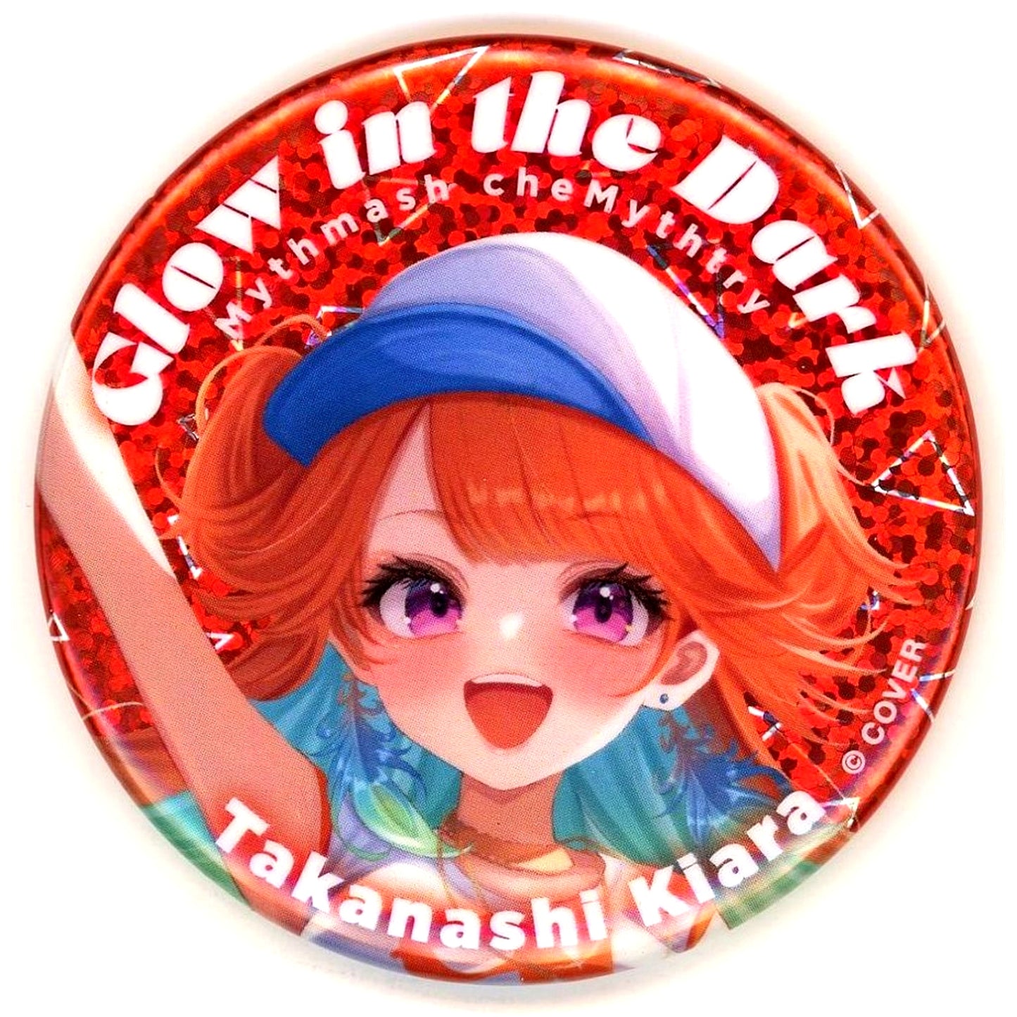 Takanashi Kiara Virtual YouTuber Hololive English Mythmash cheMythtry Glitter Button [USED]