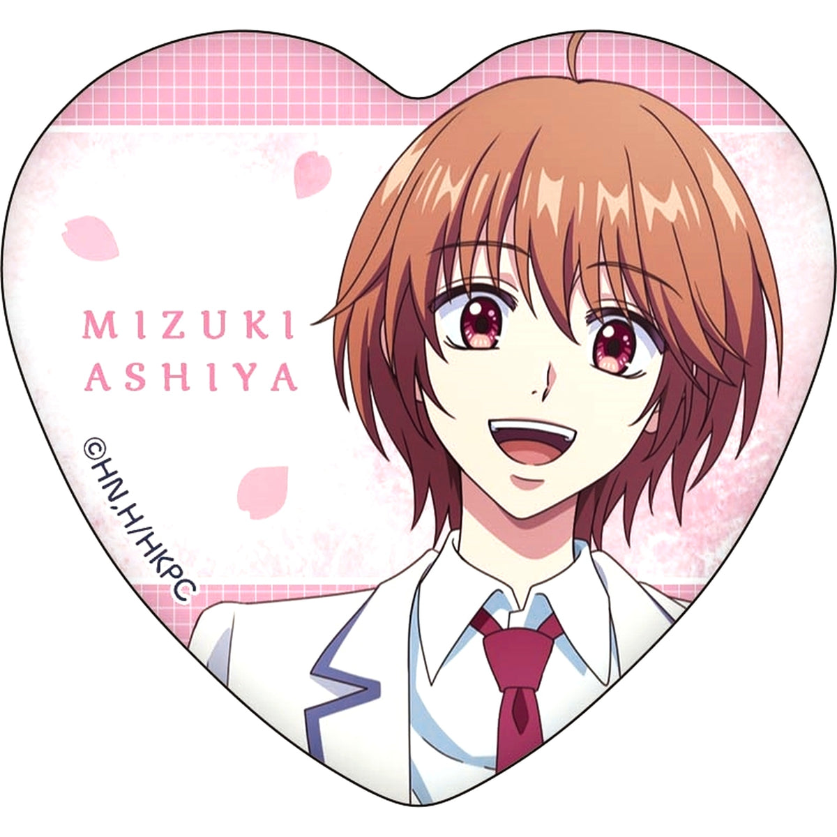 Mizuki Ashiya Hana-Kimi: For You in Full Blossom Heart Shaped Chara Badge Collection [USED]