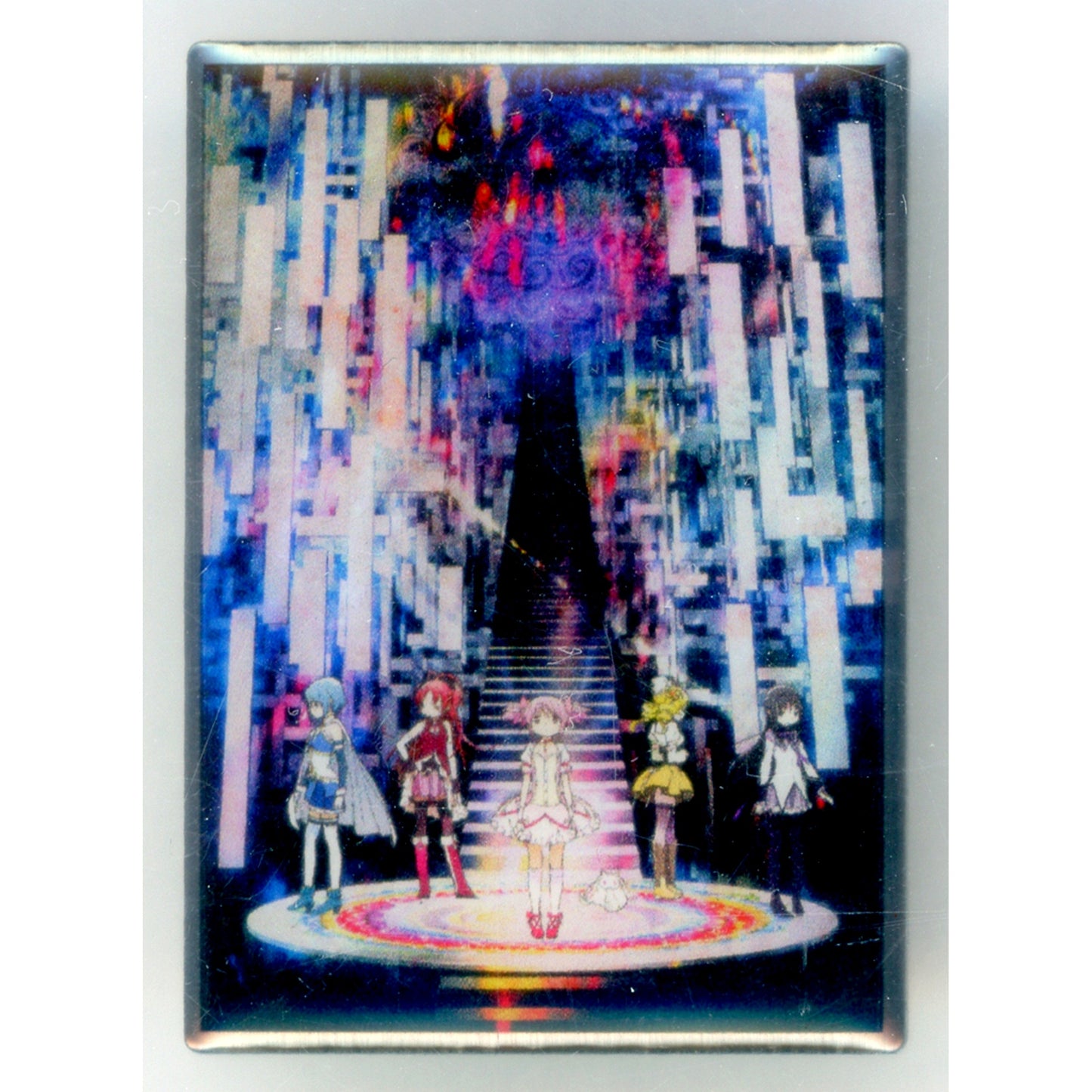 Group Puella Magi Madoka Magica Key Visual Pin Shaft 50th Anniv Exhibition Goods [USED]