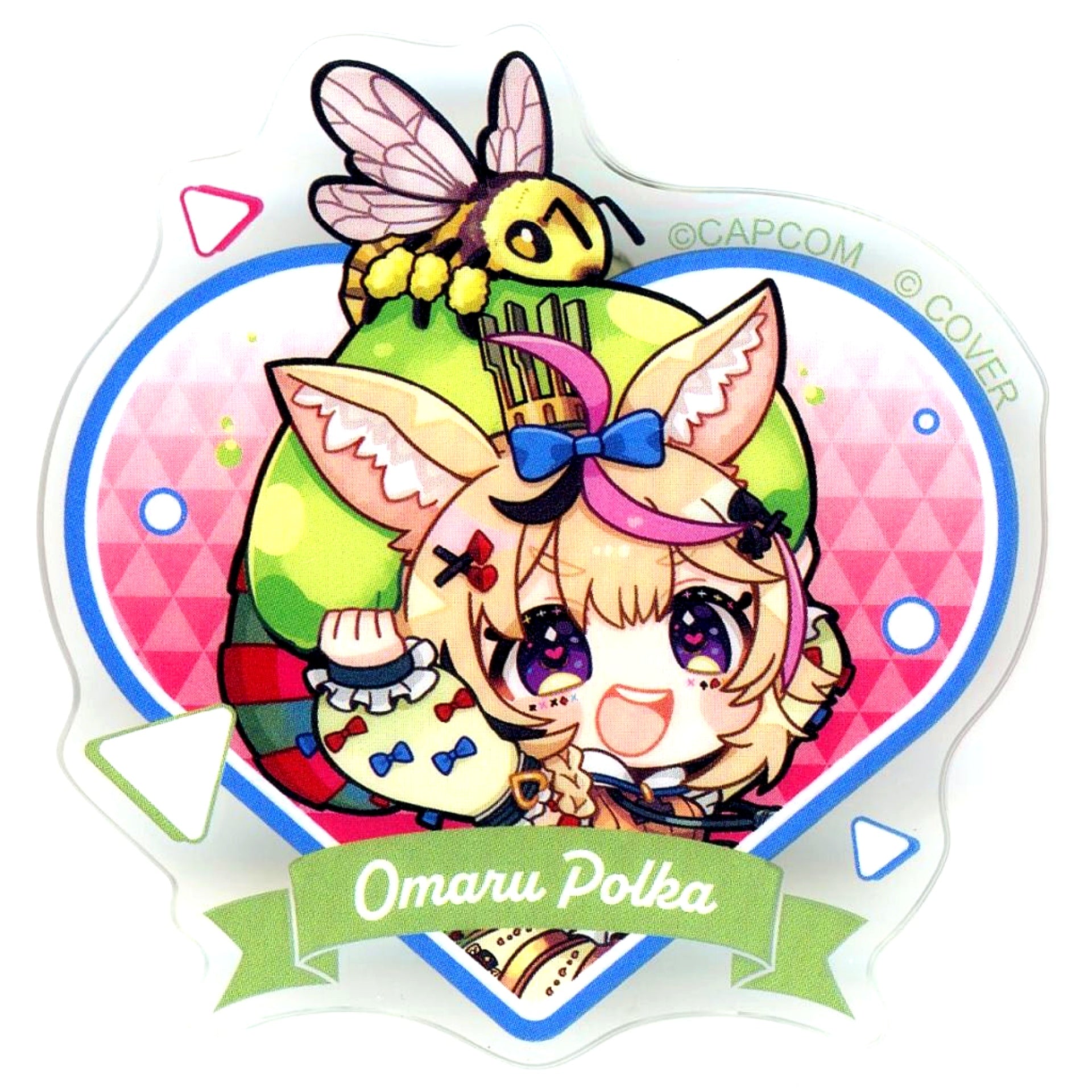 Omaru Polka Mini Character Virtual YouTuber Hololive 5th Generation x Monster Hunter Wilds x CAPCOM CAFE Trading Acrylic Button [USED]