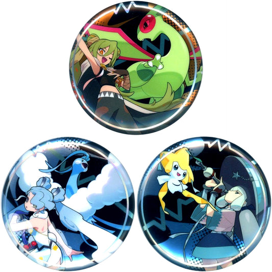 Tempestella Set of 3 Button Pokemiku 18 Harmony Stage Pokemon feat. Hatsune Miku Project VOLTAGE High Pokemon Center Limited [USED]