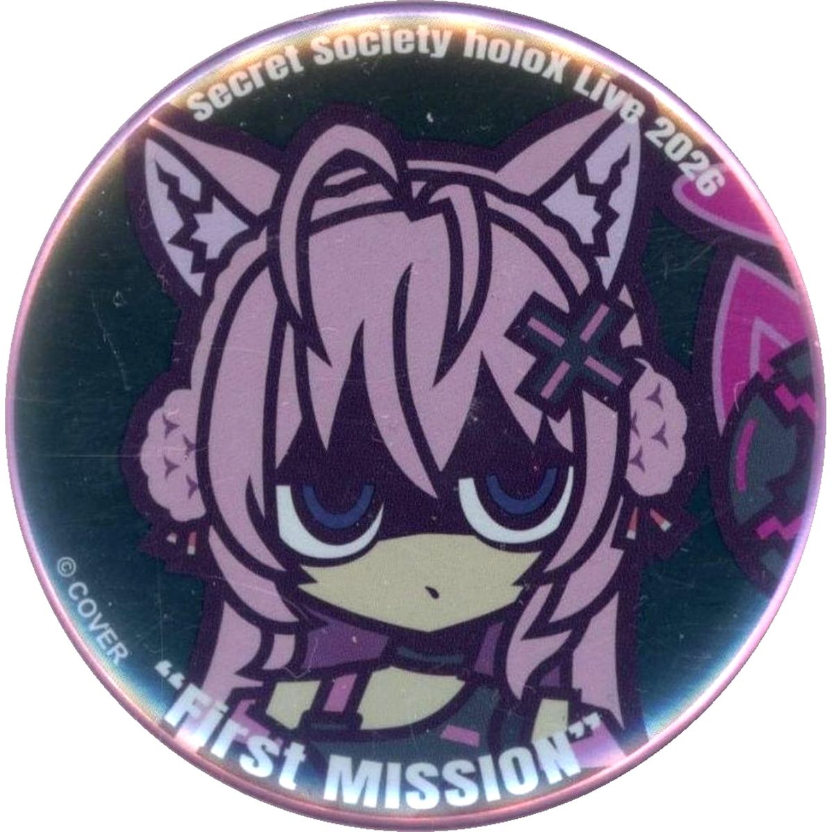 Hakui Koyori Virtual YouTuber Holo Live Deformed Ver Can Badge Secret Society holoX Live 2026 First MISSION [USED]