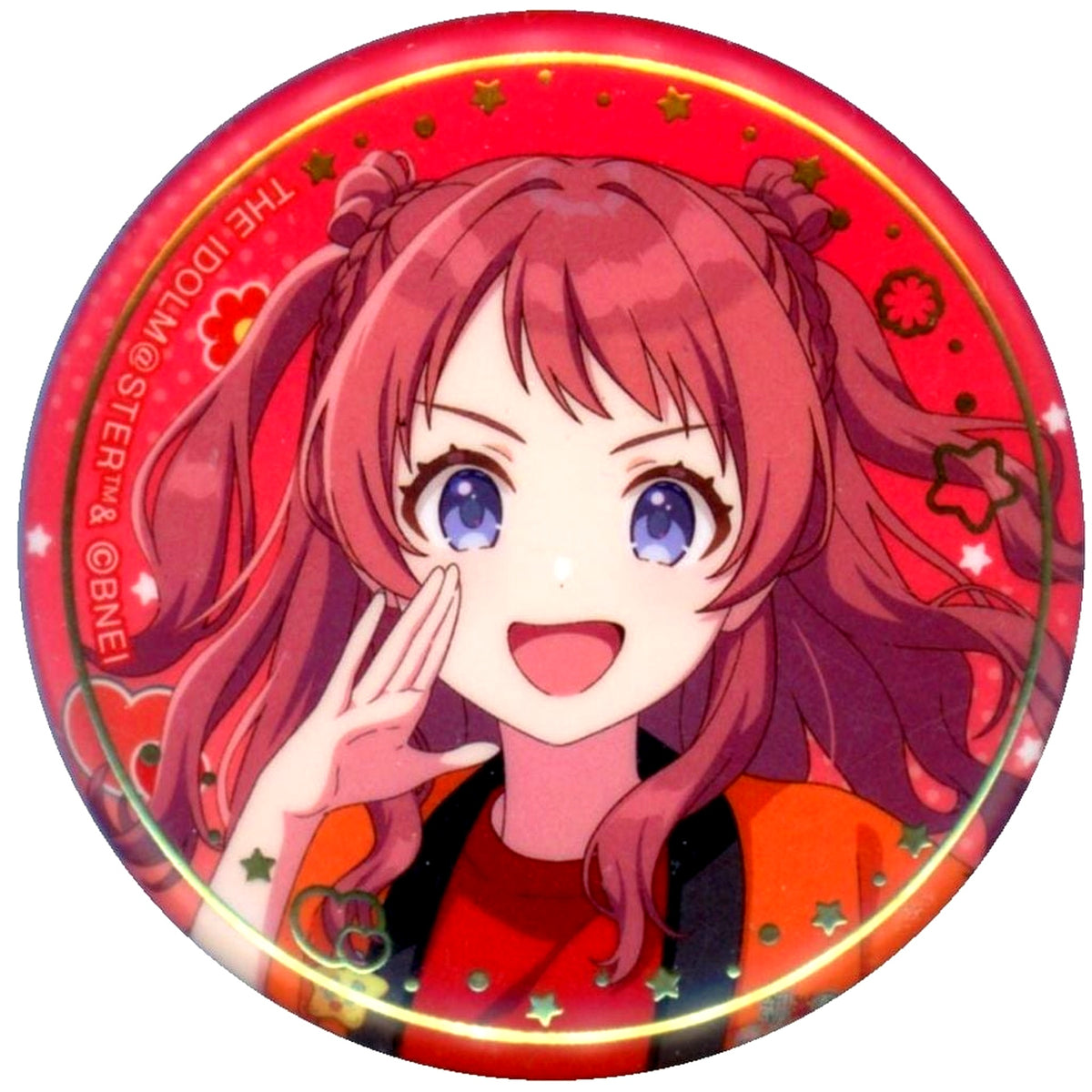 Saki Hanami Gakuen Idolmaster Hatsuboshi Cultural Festival Fair Foil Stamped Button [USED]