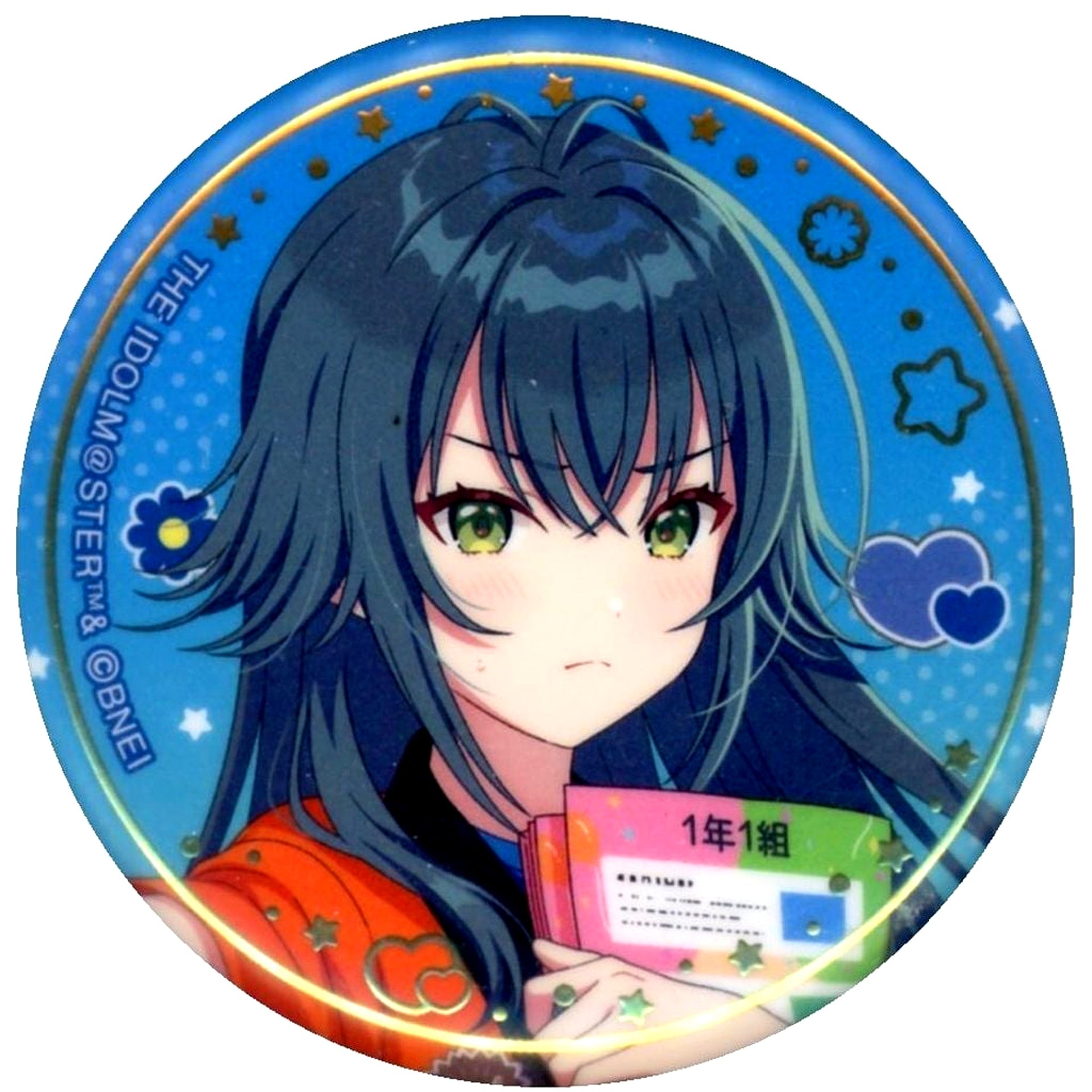 Temari Tsukimura Gakuen Idolmaster Hatsuboshi Cultural Festival Fair Foil Stamped Button [USED]