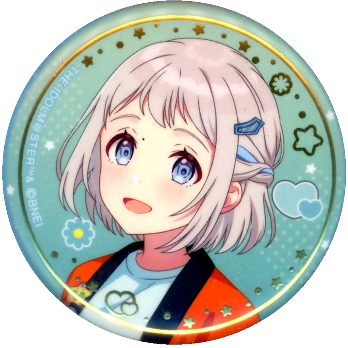 Lilja Katsuragi Gakuen Idolmaster Hatsuboshi Cultural Festival Fair Foil Stamped Button [USED]