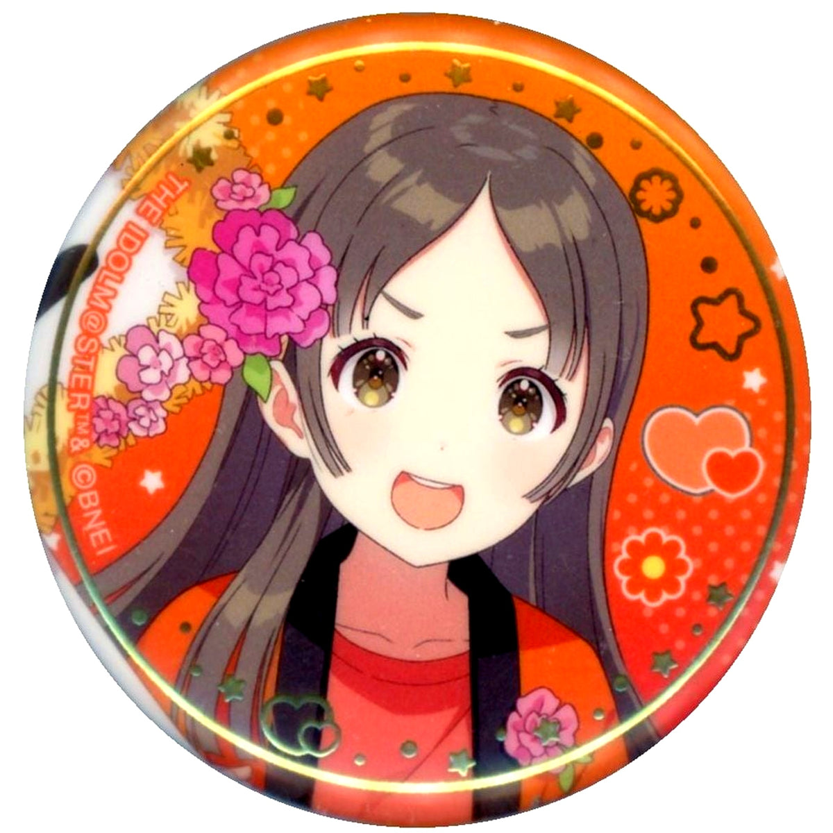 China Kuramoto Gakuen Idolmaster Hatsuboshi Cultural Festival Fair Foil Stamped Button [USED]