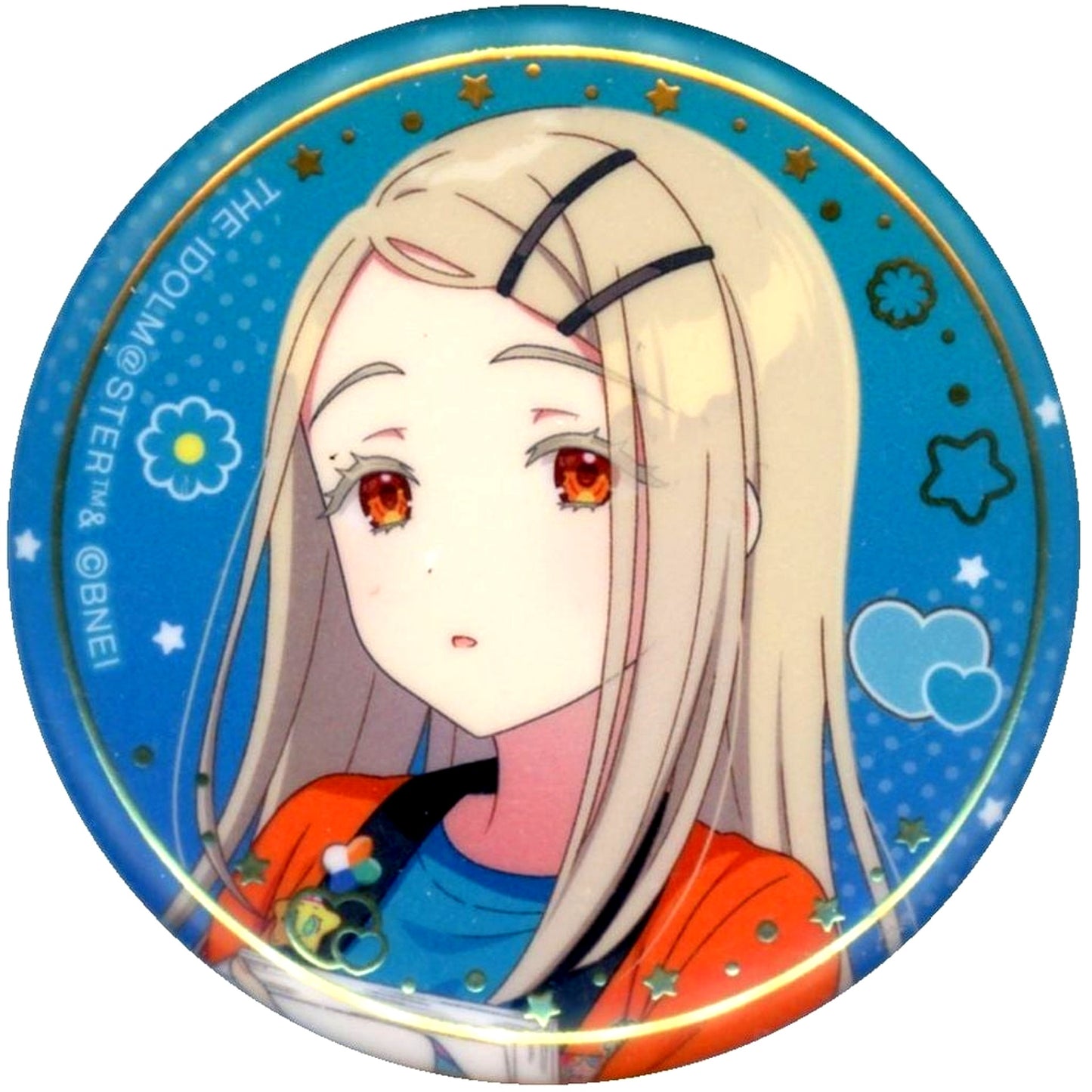 Hiro Shinosawa Gakuen Idolmaster Hatsuboshi Cultural Festival Fair Foil Stamped Button [USED]