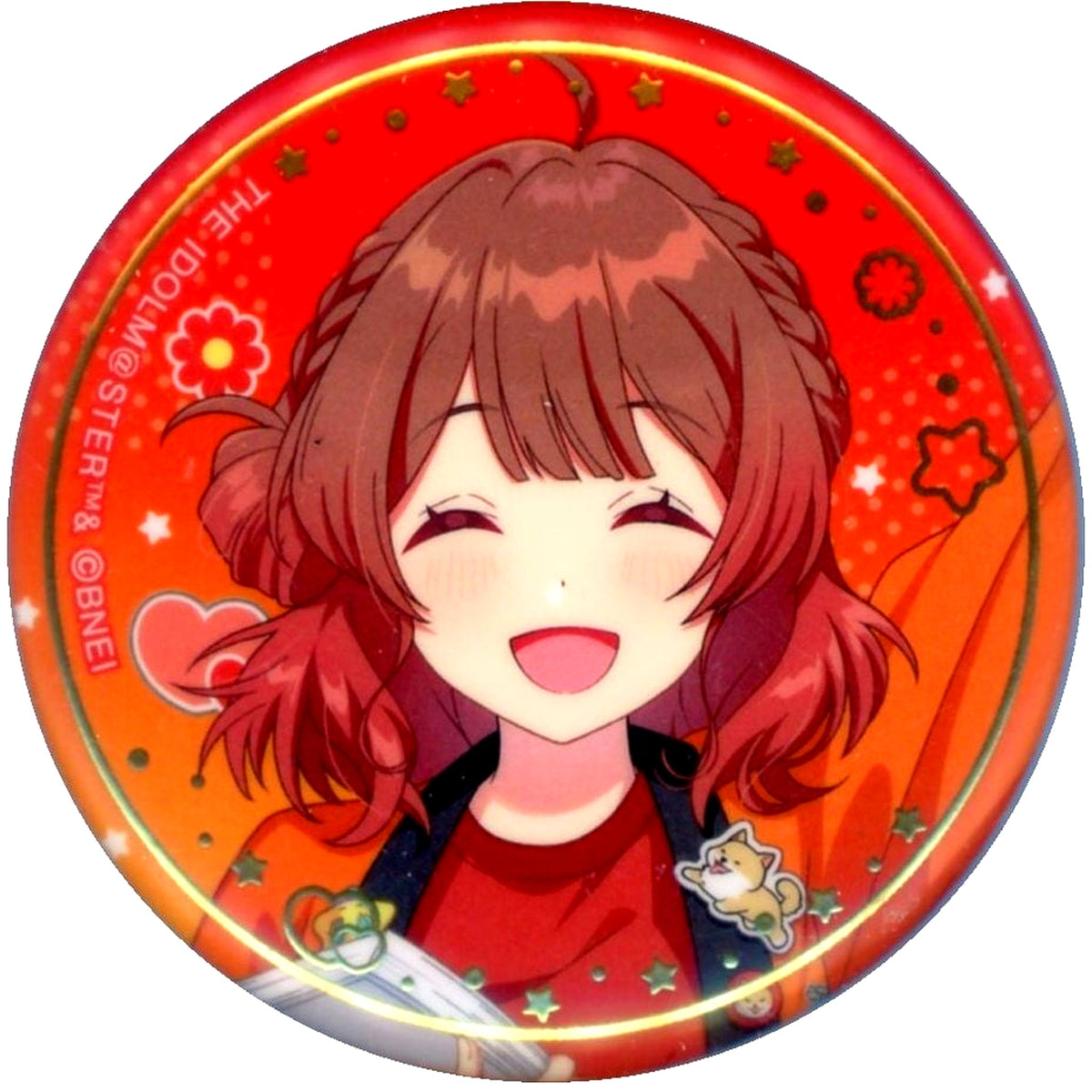 Ume Hanami Gakuen Idolmaster Hatsuboshi Cultural Festival Fair Foil Stamped Button [USED]