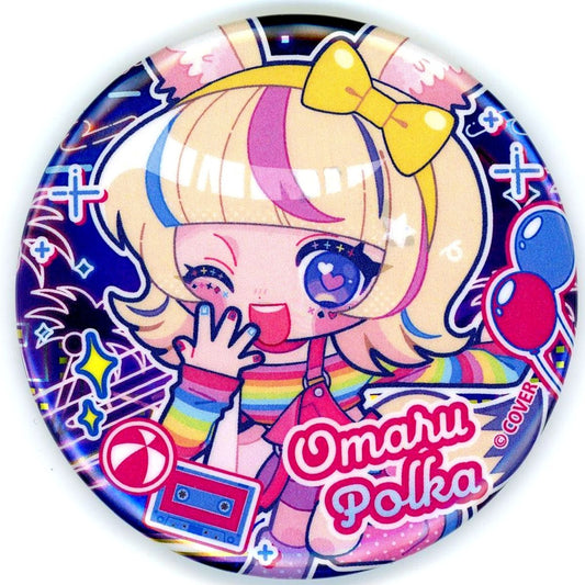 Omaru Polka Virtual YouTuber Holo Live Mini Chara HoloTuri NePoLaBo POP-UP SHOP & CAFE in Tree Village Trading Aurora Can Badge [USED]