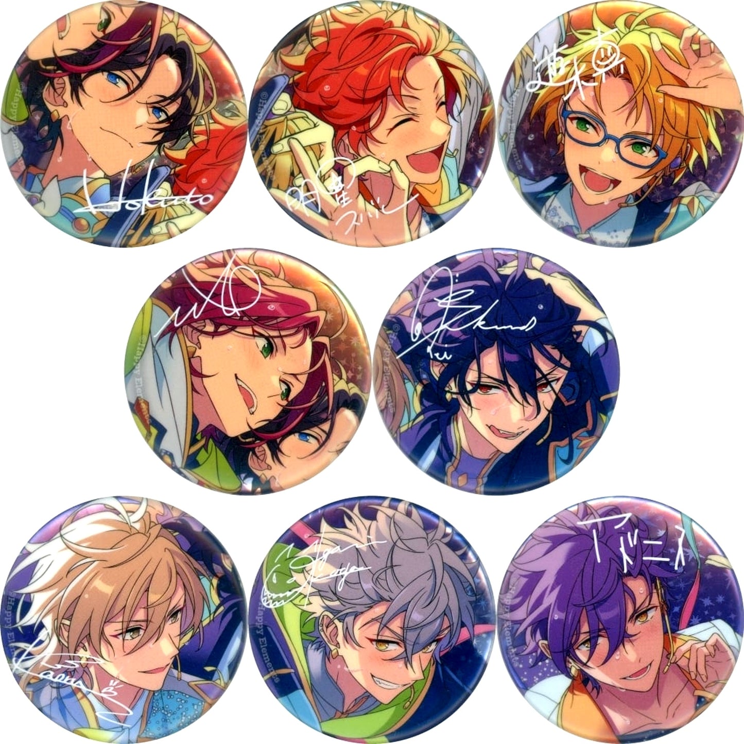 Set of 8 Ensemble Stars ES 10th Anniversary Exhibition Bright me up gracolle CANBA Group A Button [USED]