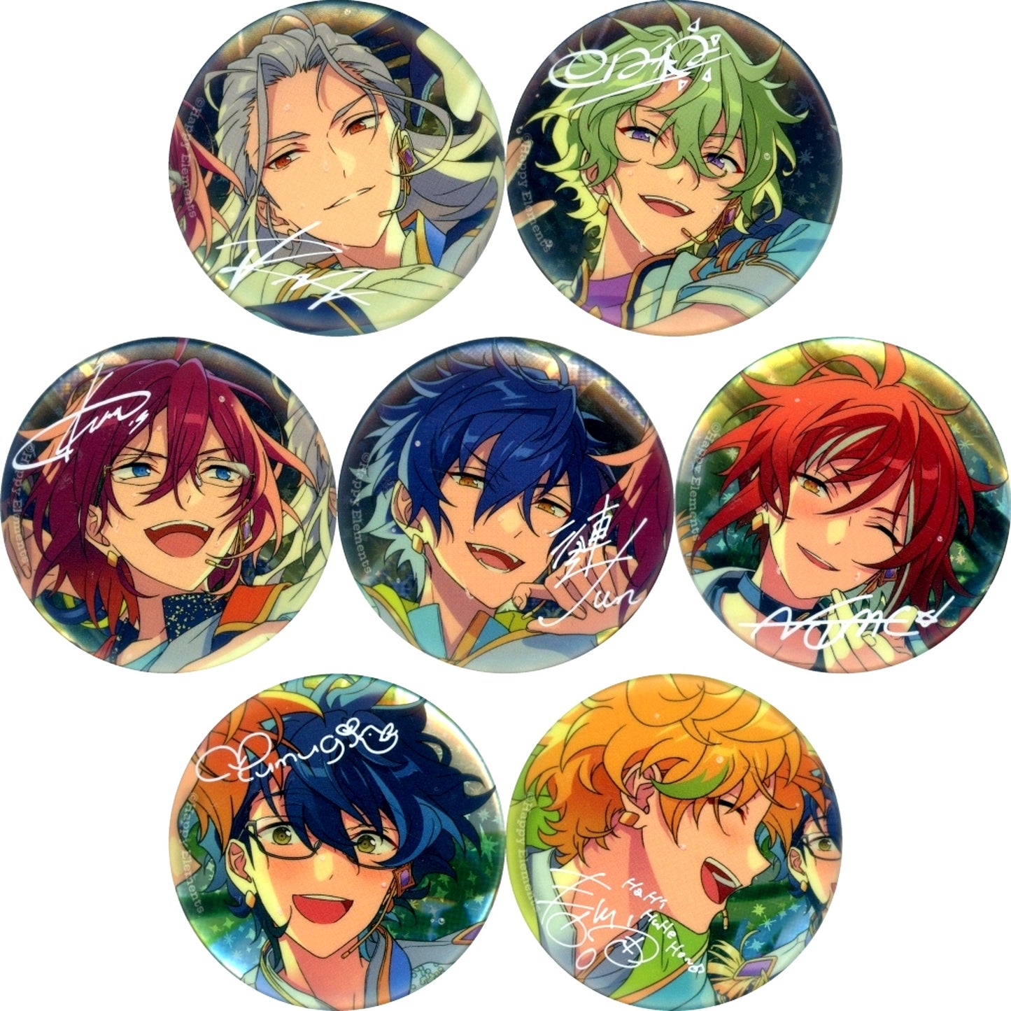 Set of 7 Ensemble Stars ES 10th Anniversary Exhibition Bright me up gracolle CANBA Group C Button [USED]