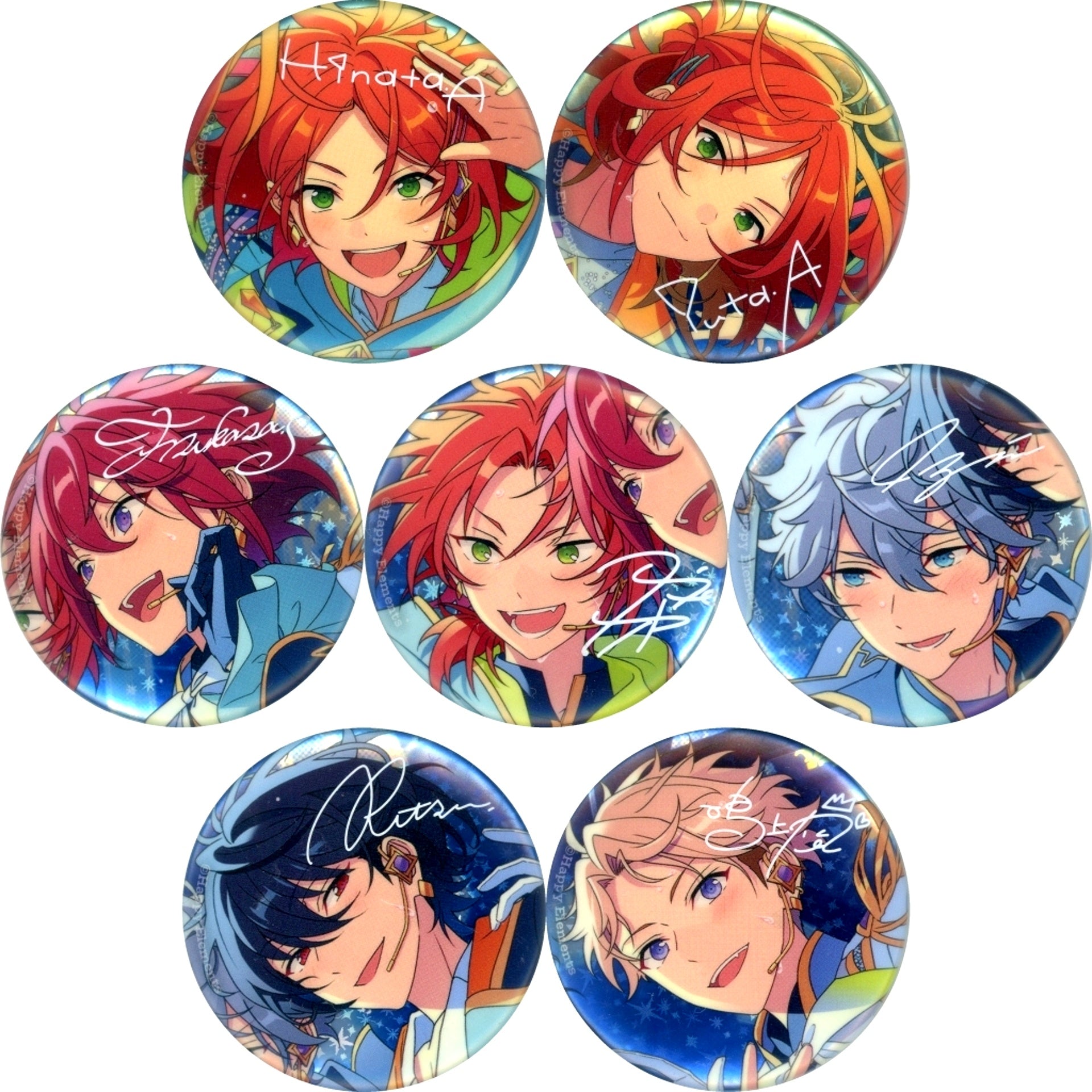 Set of 7 Ensemble Stars ES 10th Anniversary Exhibition Bright me up gracolle CANBA Group E Button [USED]
